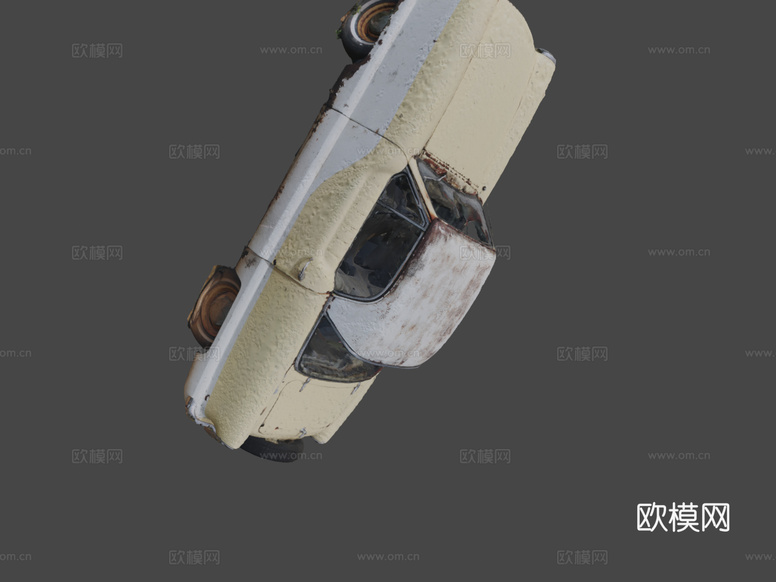 老式汽车 废旧汽车3d模型下载(渲染图8)