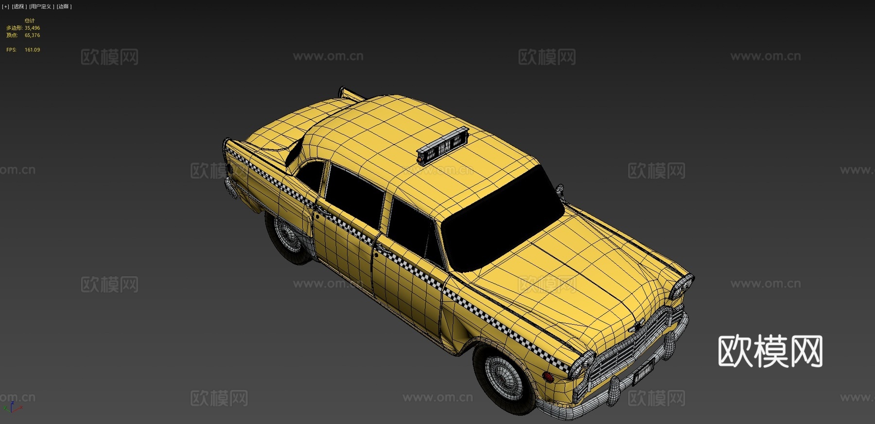 美国出租车 汽车3d模型