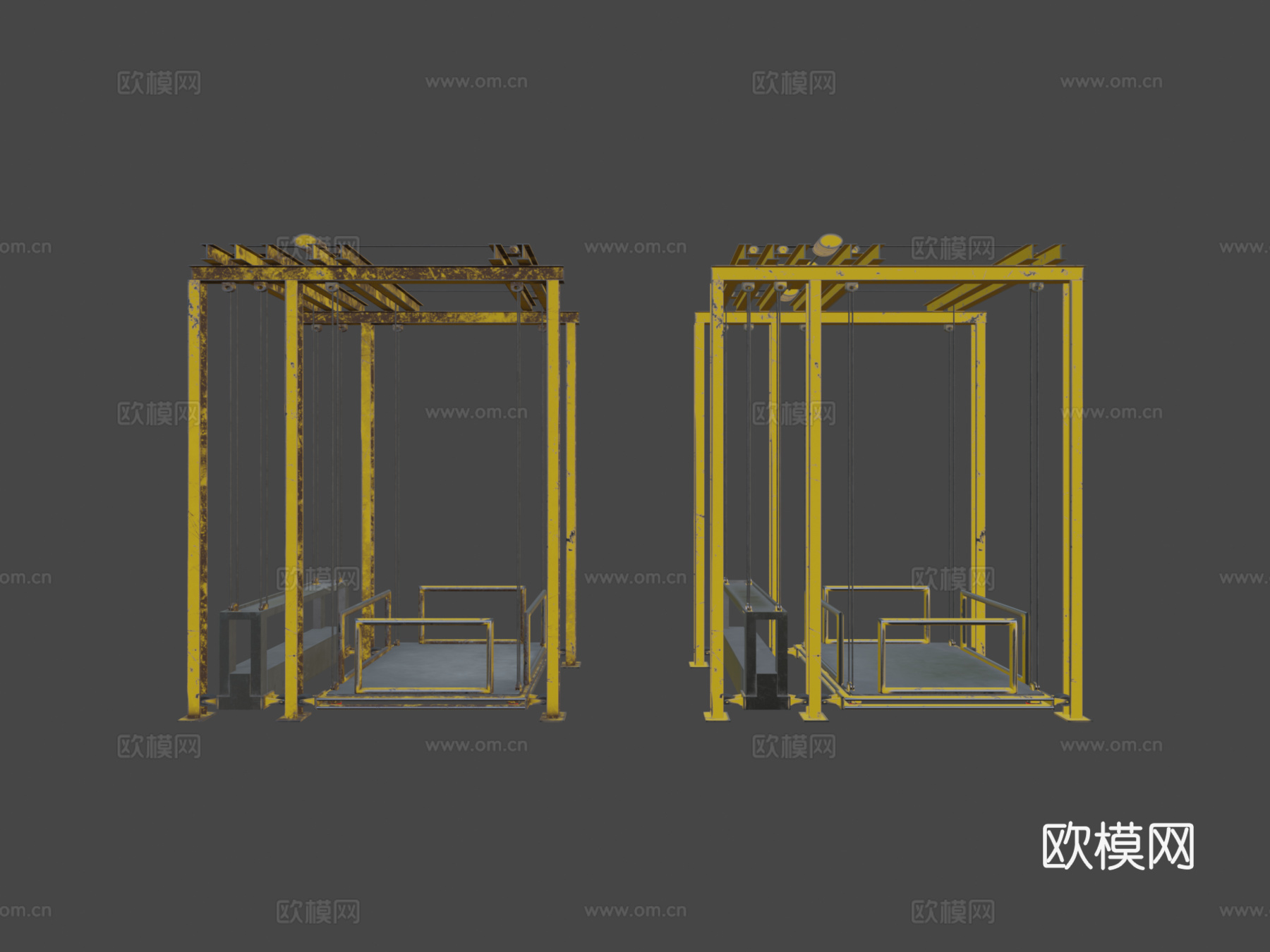 工业设备 升降机3d模型下载（渲染图6）