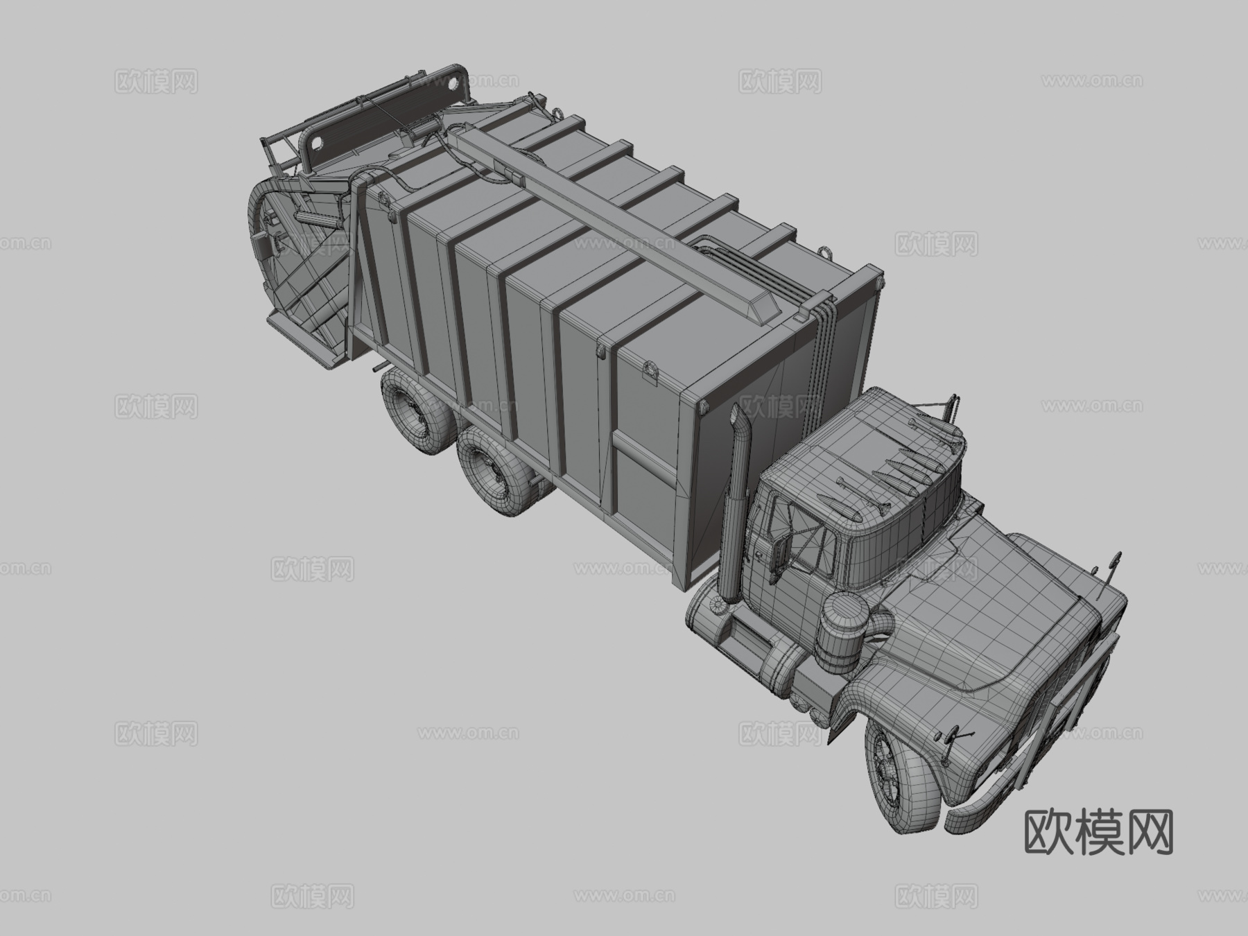 汽车 垃圾车3d模型