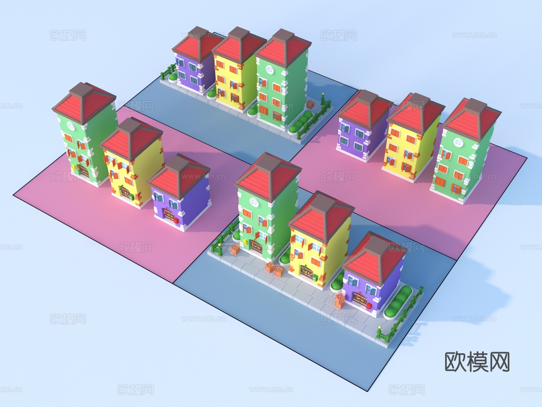 卡通玩具 建筑小品3d模型