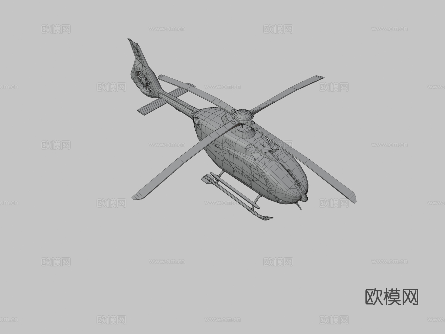 飞机 直升机3d模型下载（渲染图3）