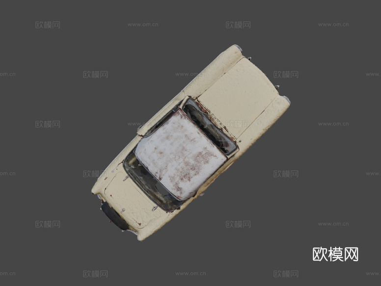 老式汽车 废旧汽车3d模型下载(渲染图7)