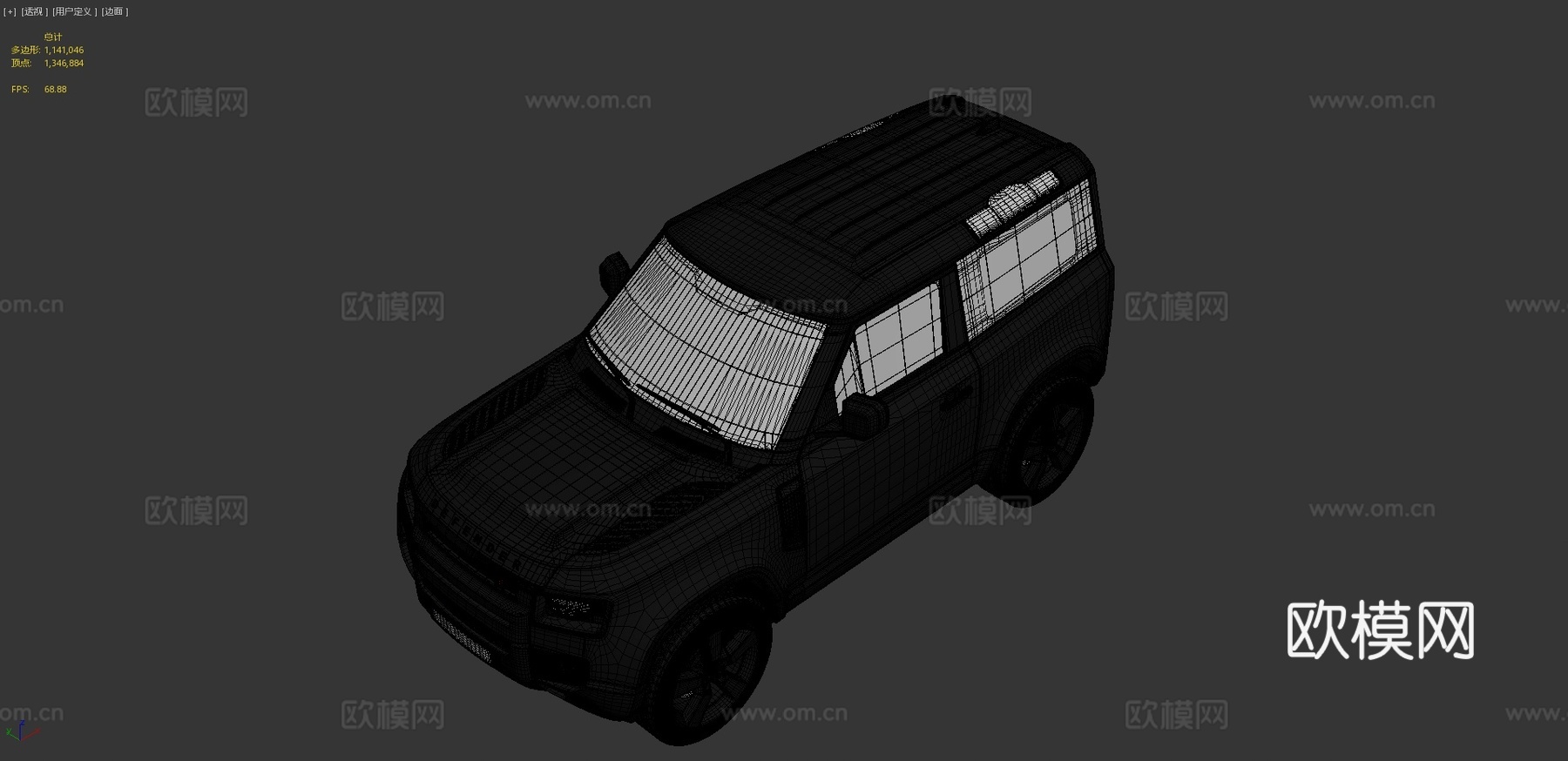 路虎卫士汽车 吉普车3d模型