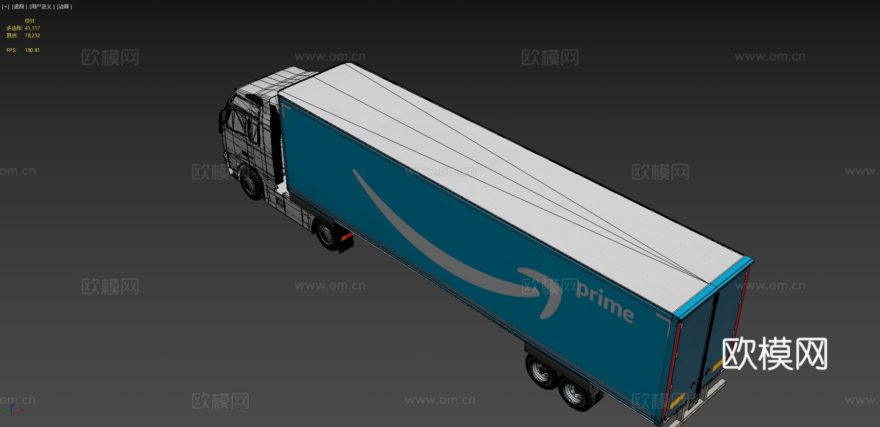 沃尔沃汽车 卡车3d模型