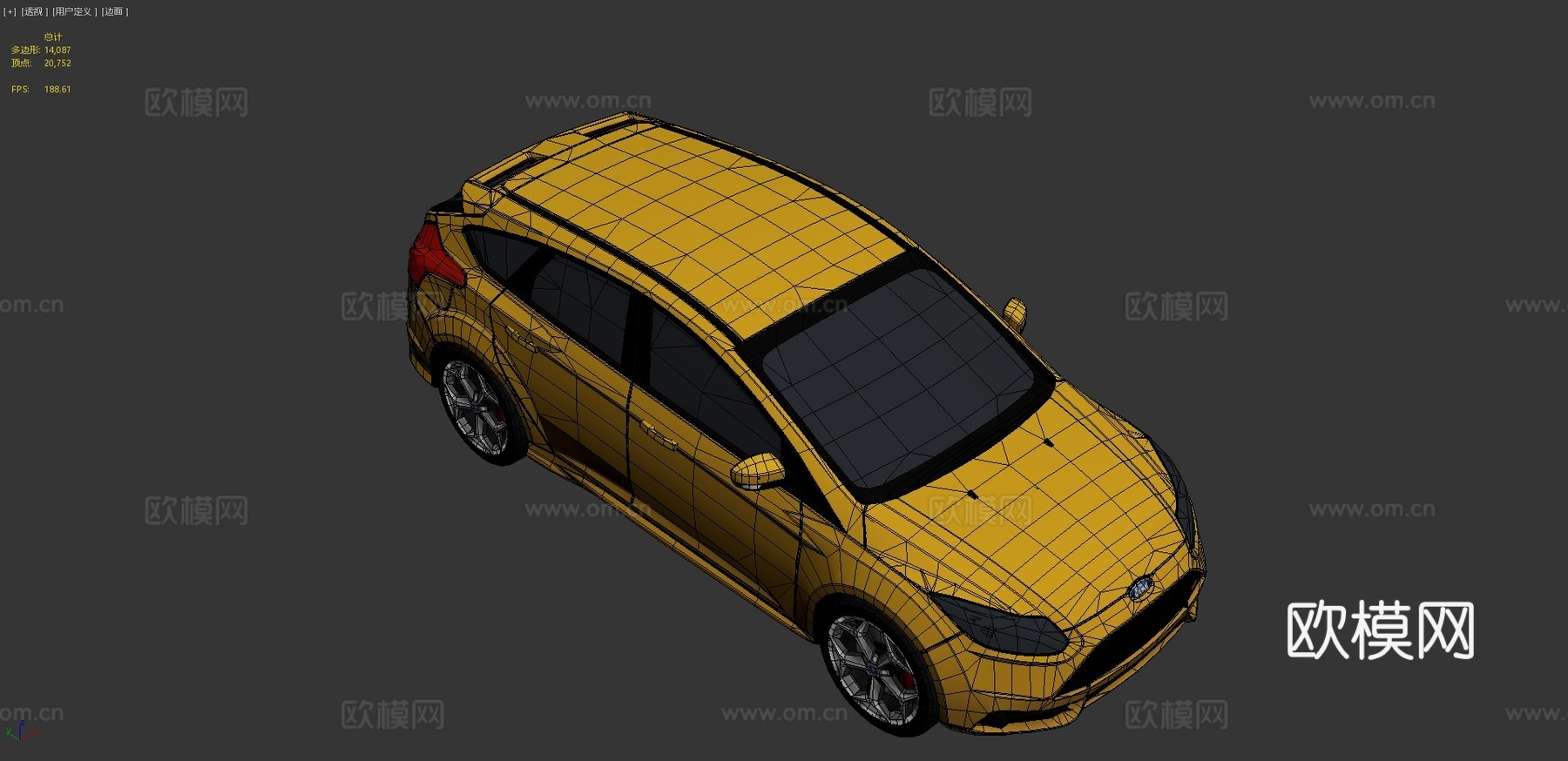 福特汽车 轿车3d模型