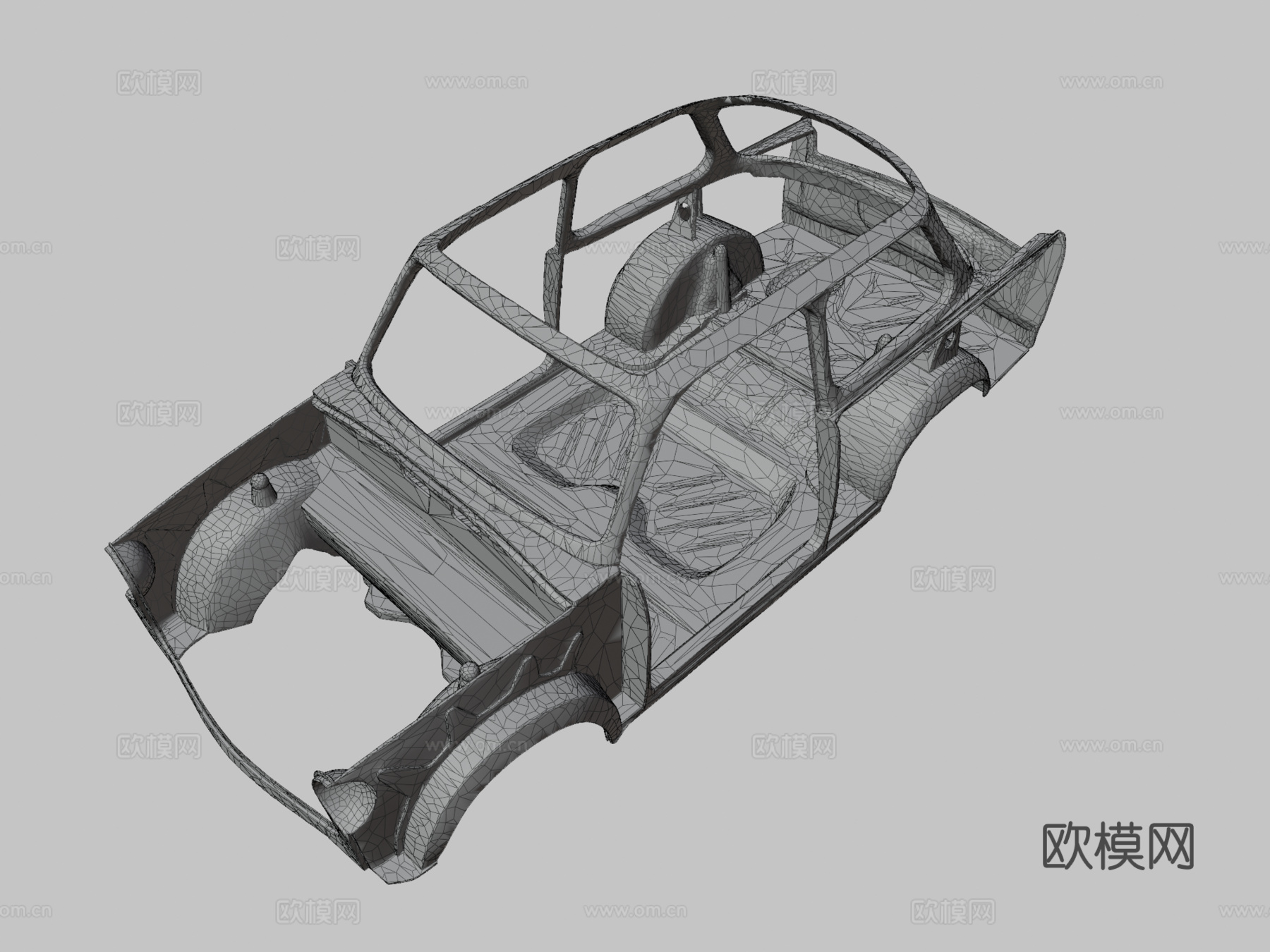 汽车残骸3d模型