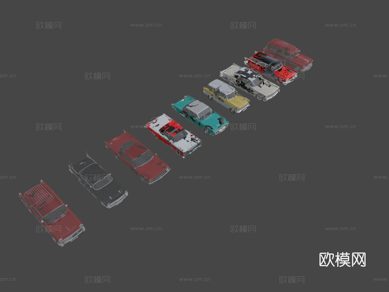 经典尾鳍汽车3d模型下载(渲染图7)