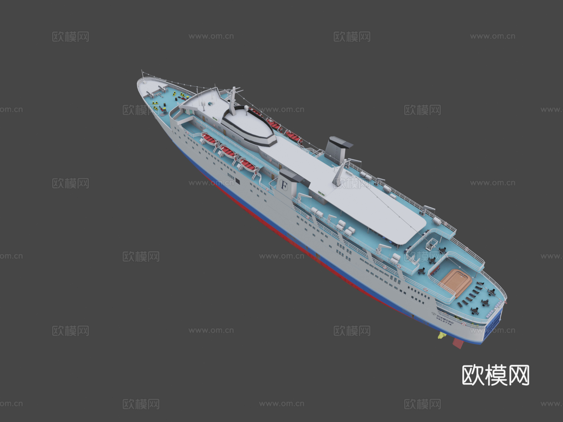 豪华轮船3d模型