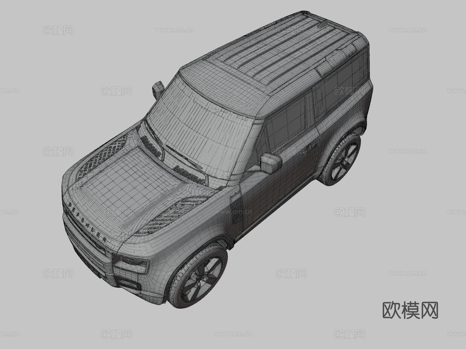 路虎卫士汽车 吉普车3d模型