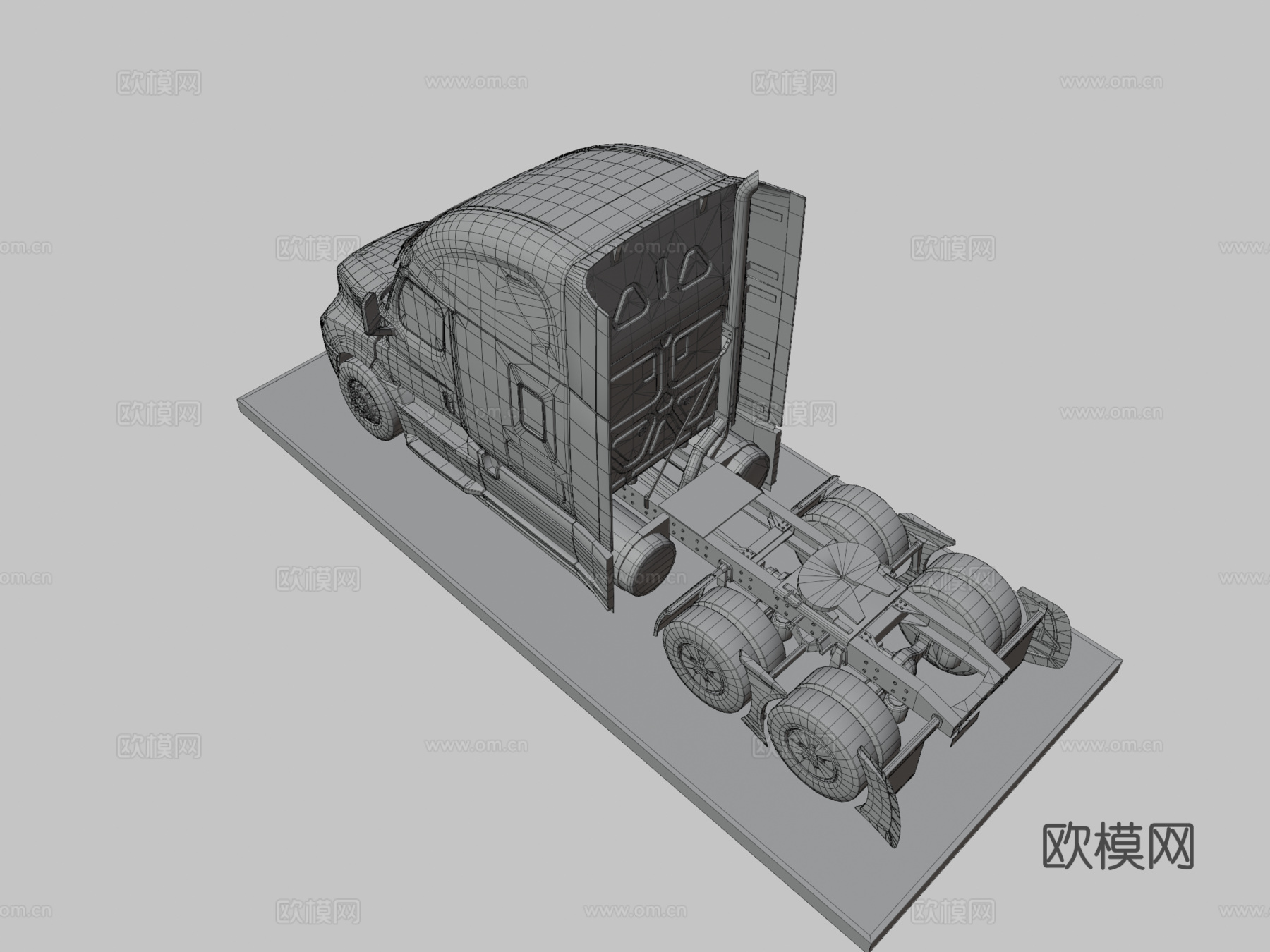 汽车 半挂卡车3d模型