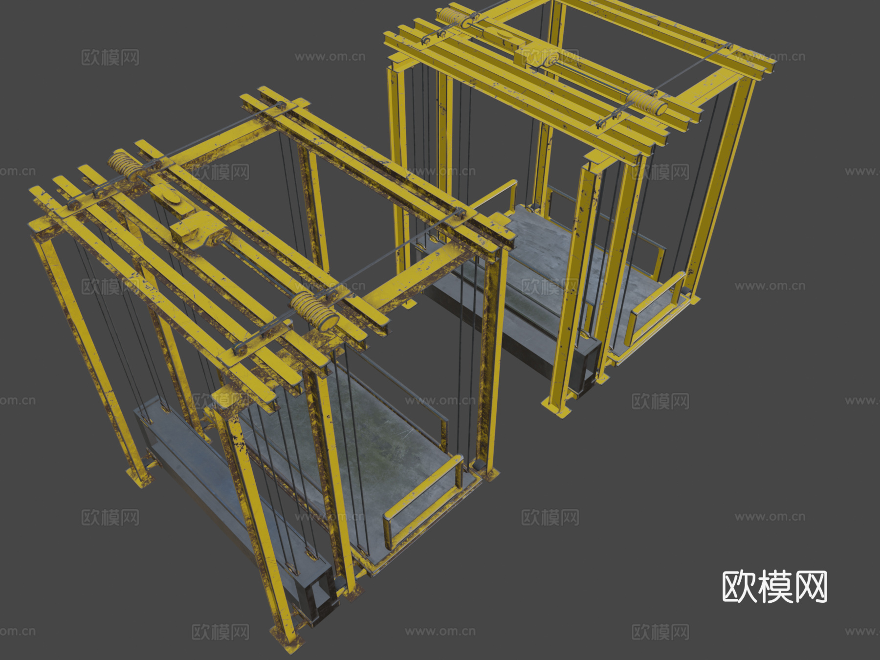 工业设备 升降机3d模型下载（渲染图8）