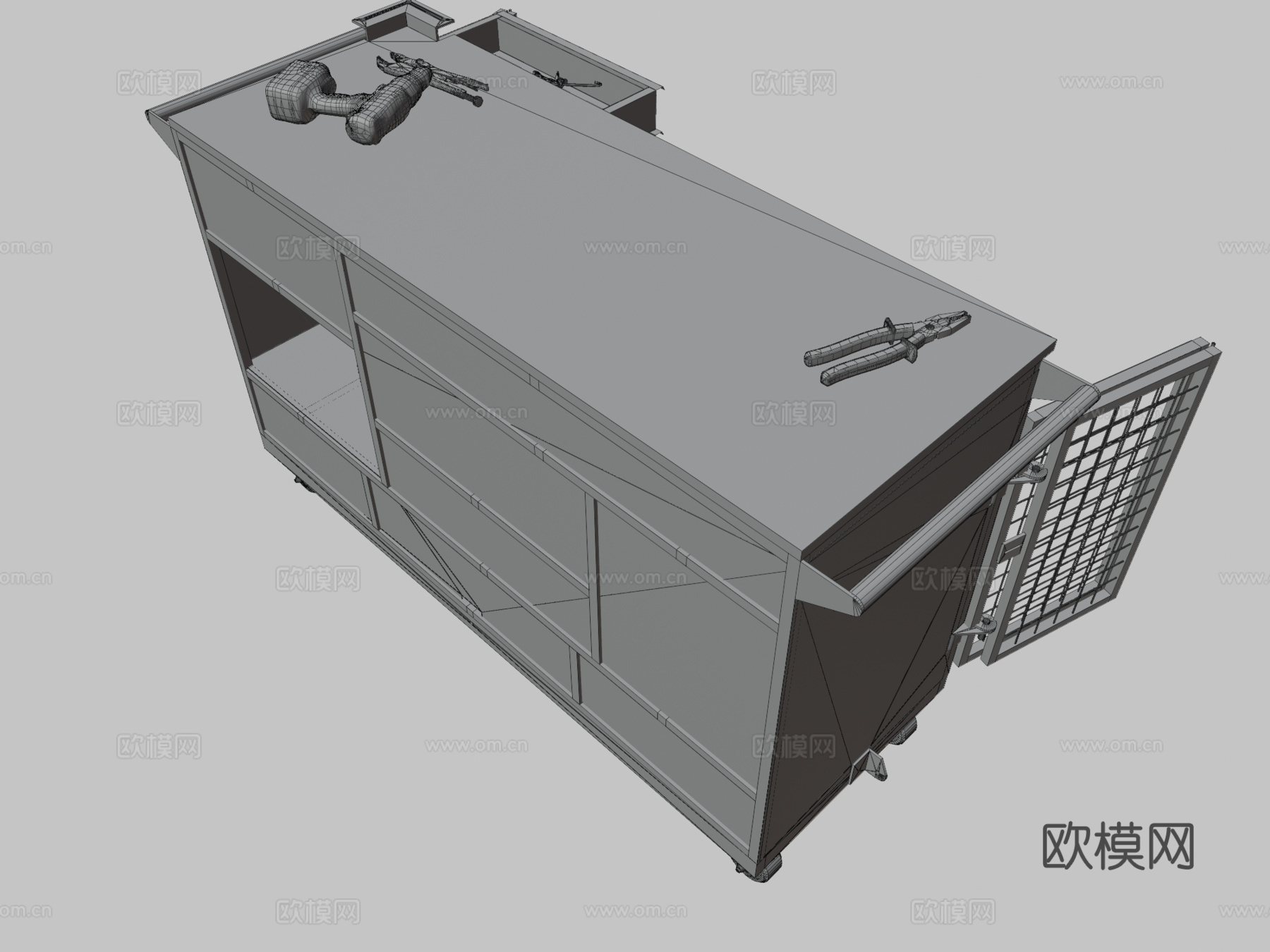 机械柜子 道具3d模型