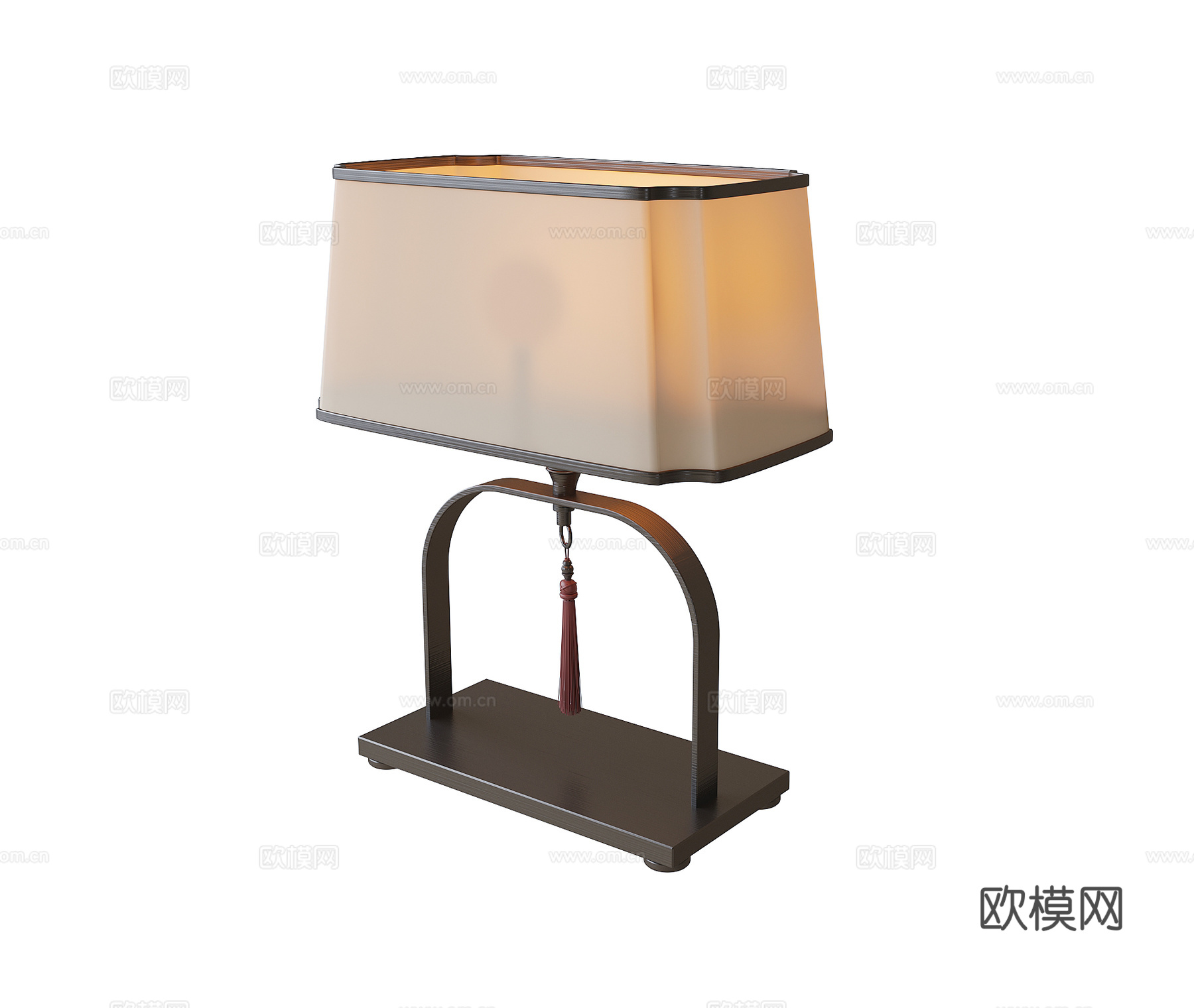 新中式台灯su模型下载（渲染图2）