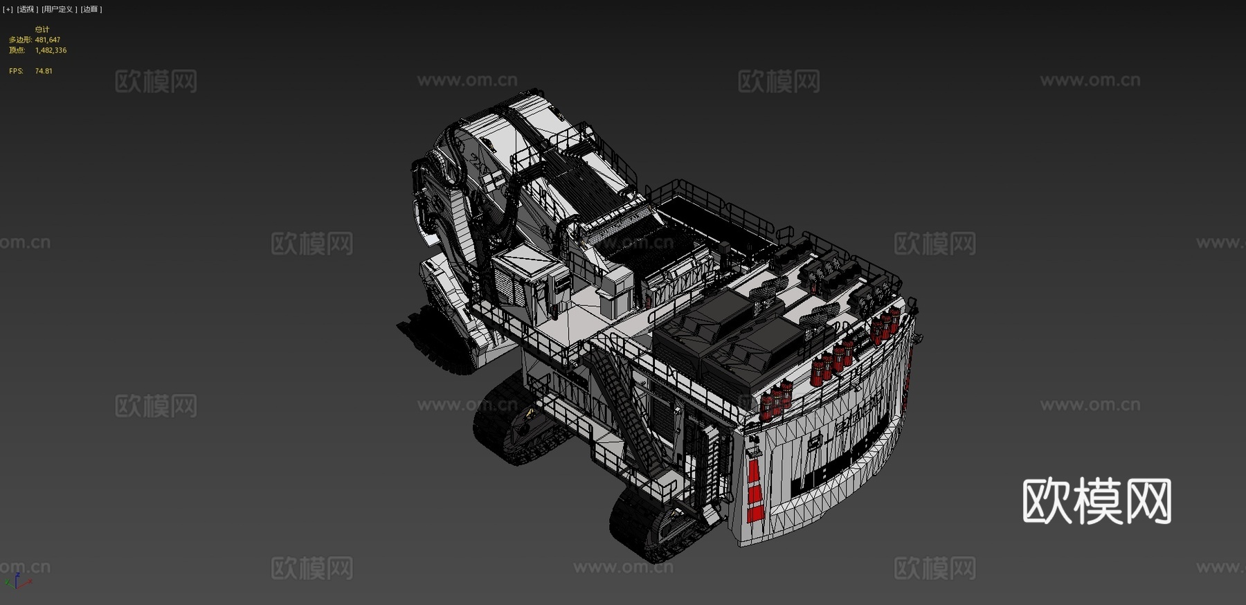 履带式工程车3d模型