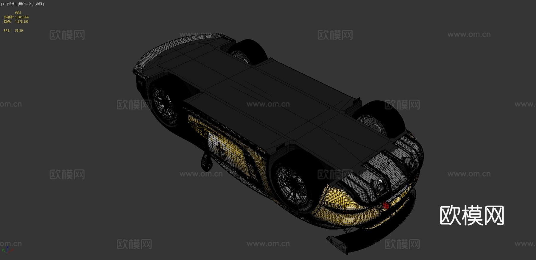 保时捷汽车 轿车 跑车3d模型