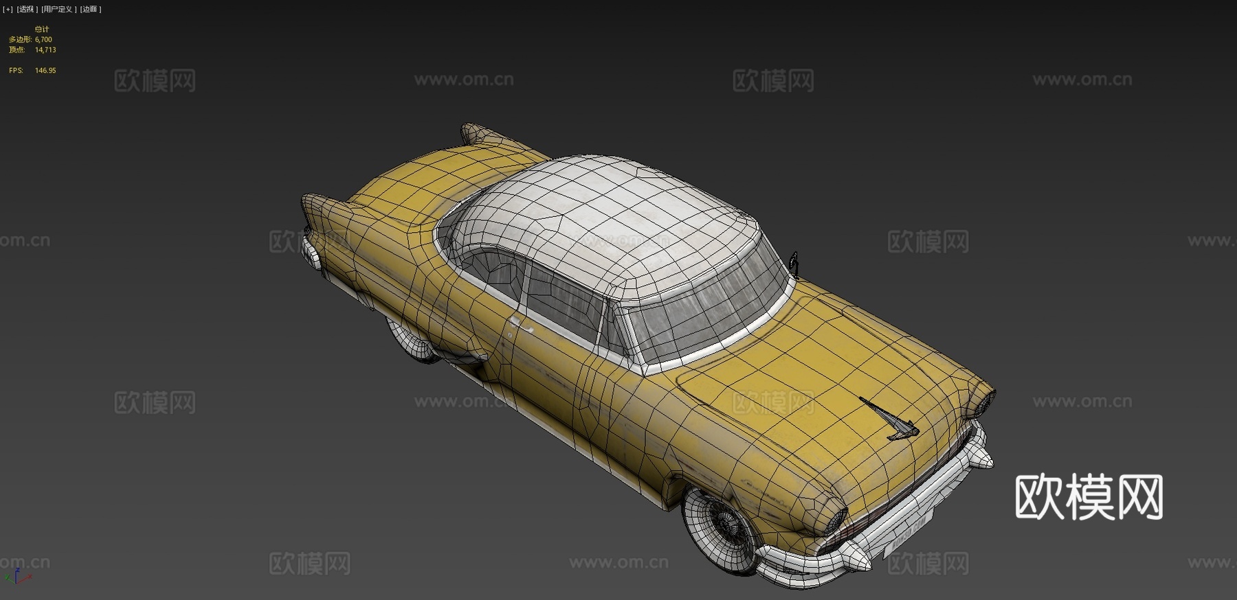 林肯双门轿车3d模型