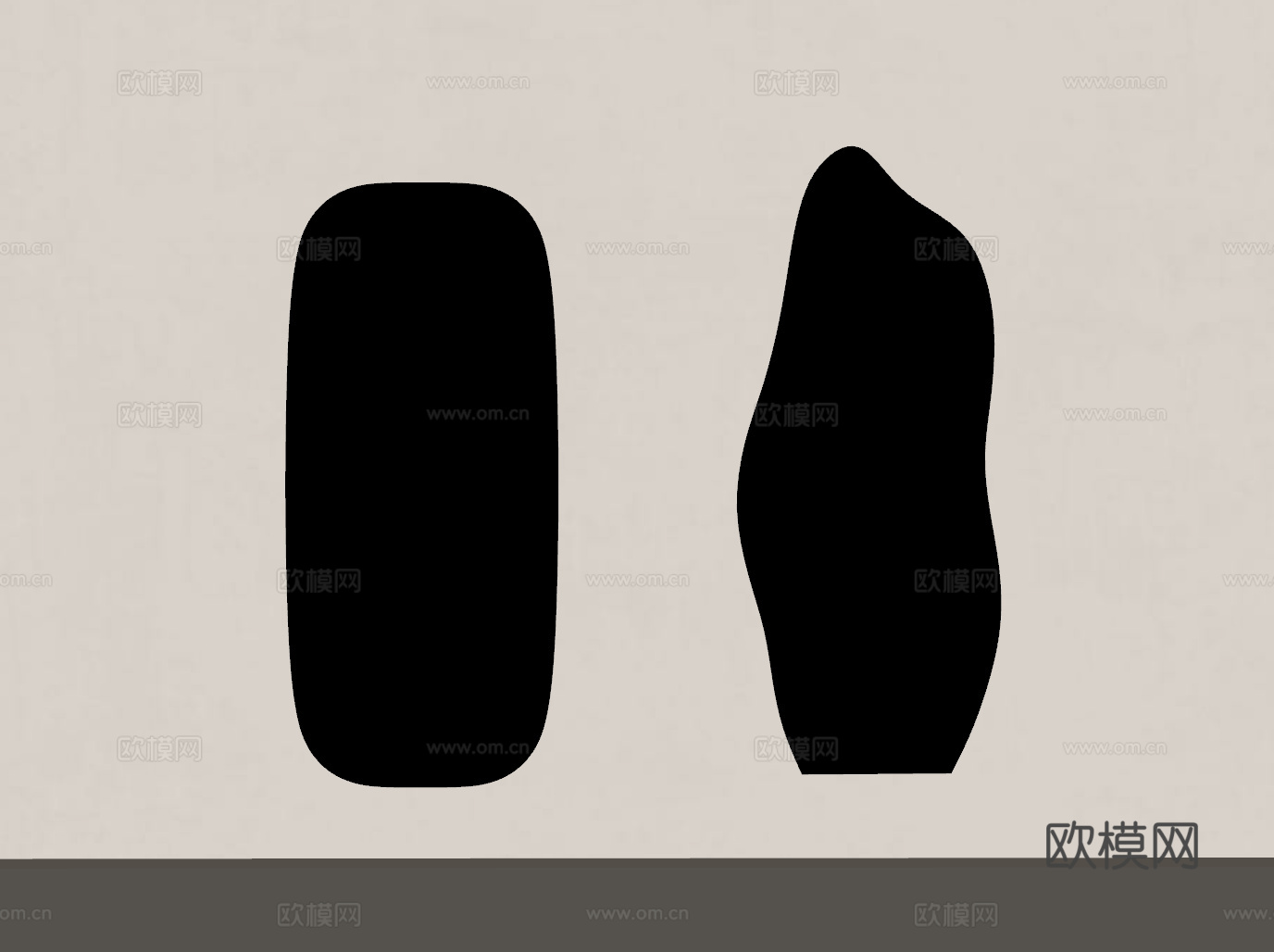 现代镜子 穿衣镜 全身镜su模型下载（渲染图1）