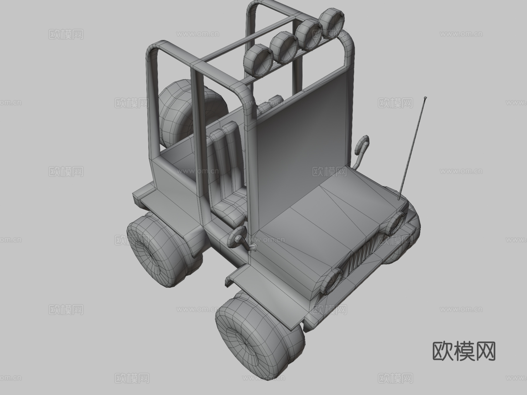 吉普卡通3d模型