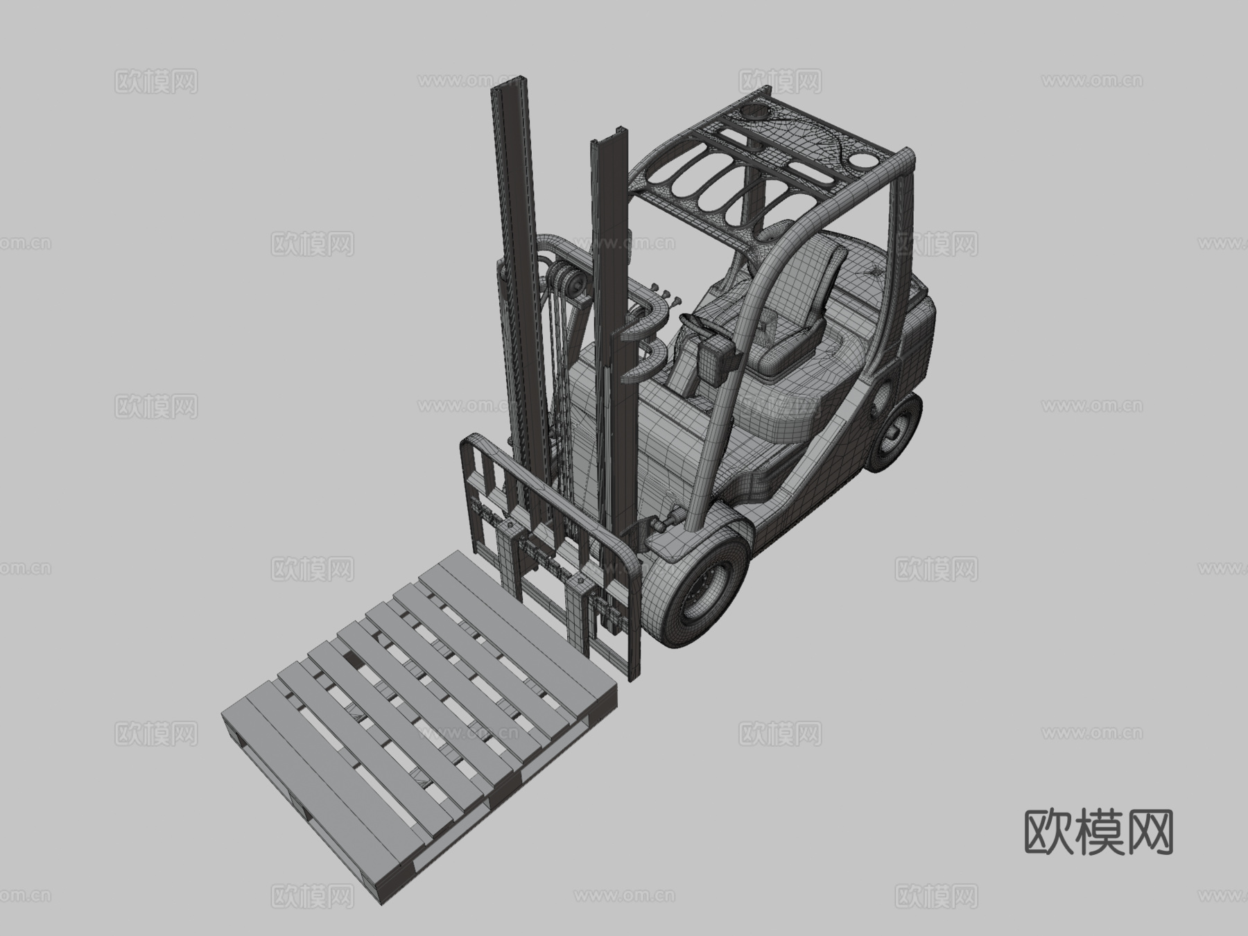 叉车 起重机3d模型