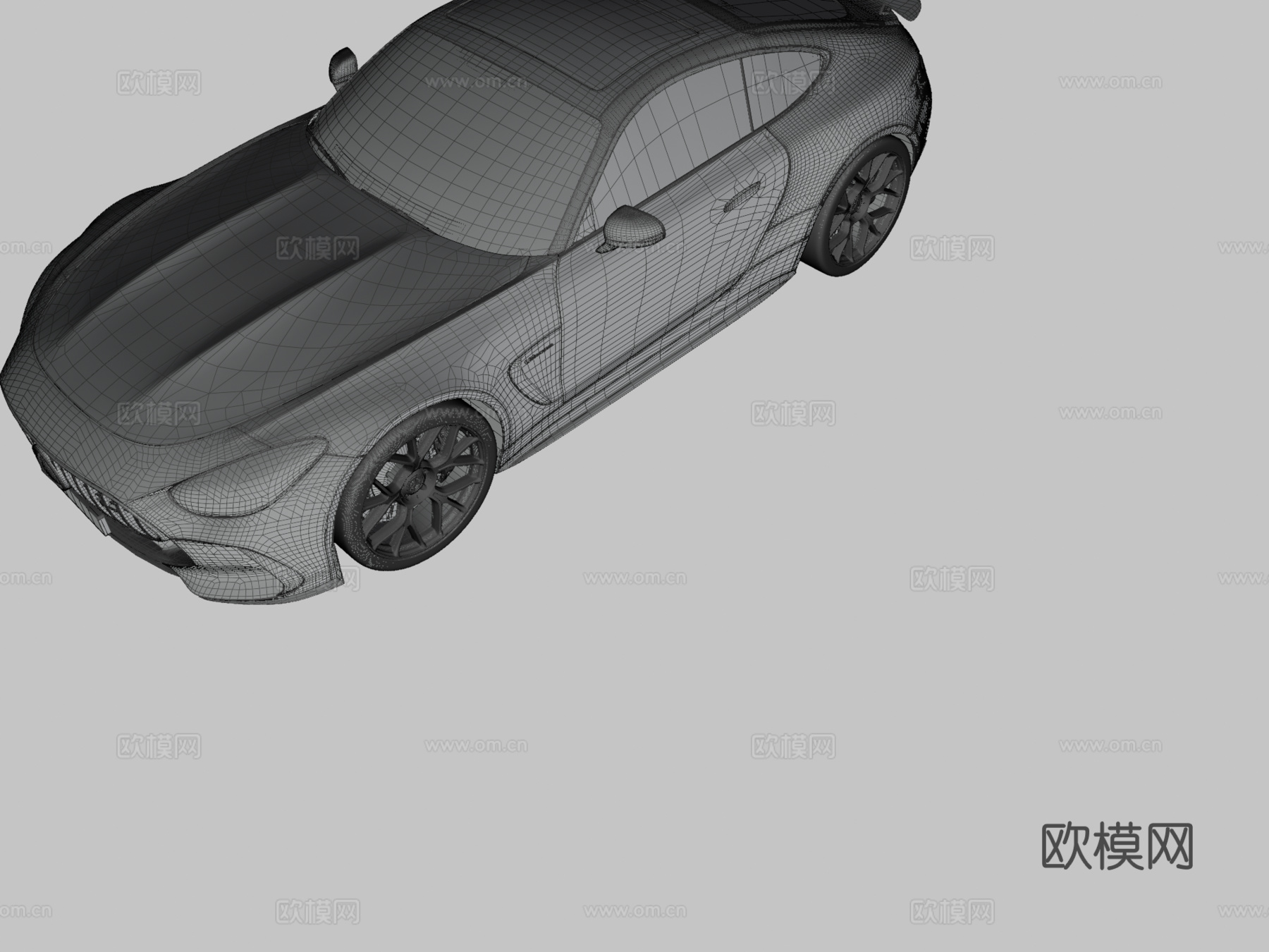 双门跑车3d模型