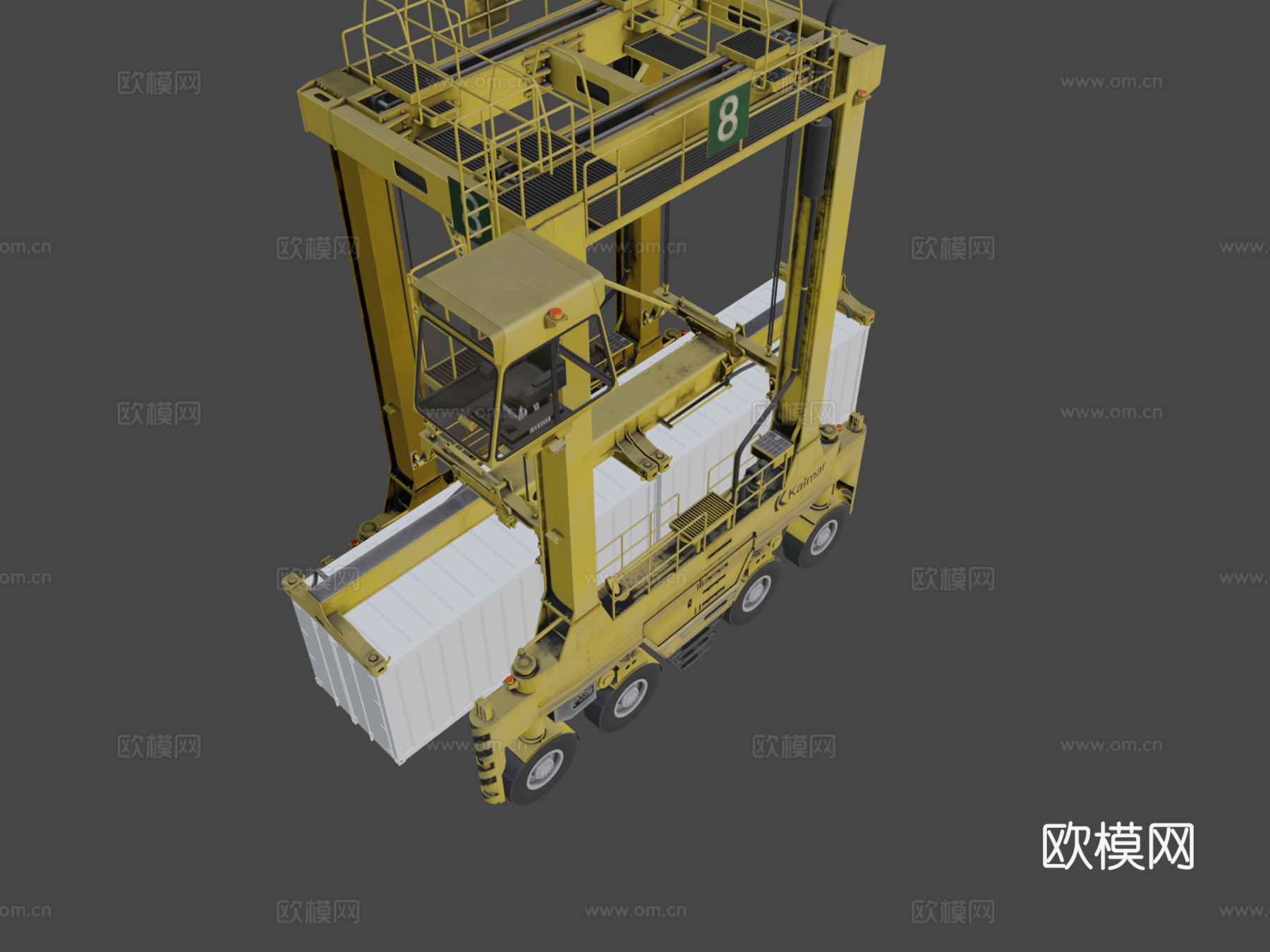 起重机 塔吊 搬运车3d模型