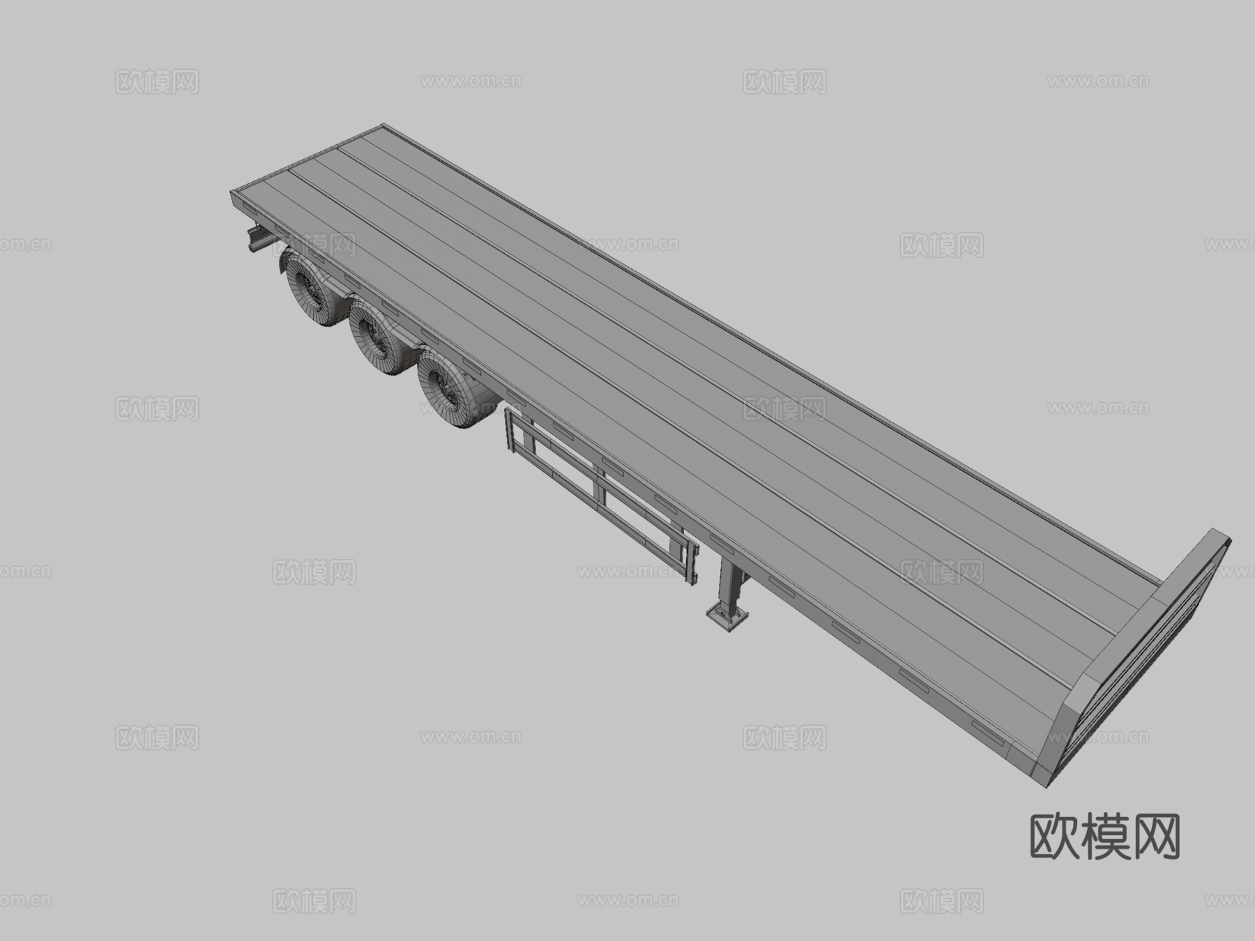 汽车 半挂车3d模型