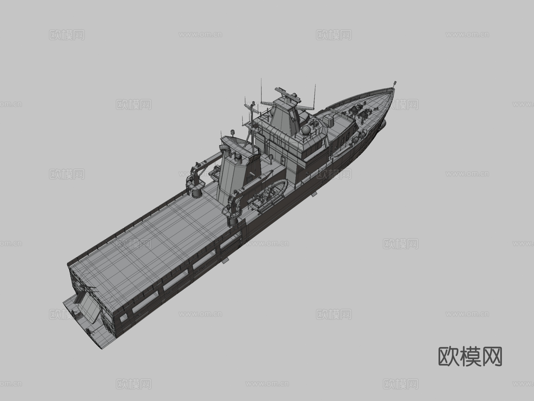 巡逻舰 战舰 船舰3d模型