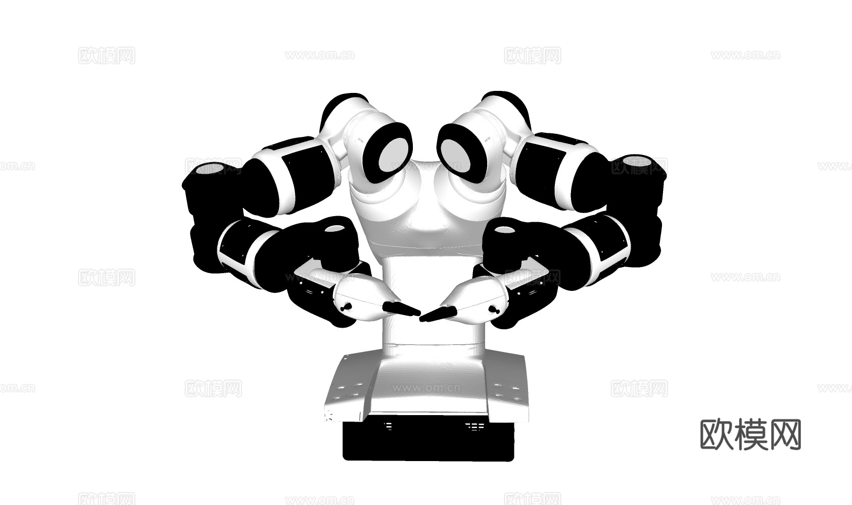 工业机械臂 智能工作台su模型下载（渲染图1）