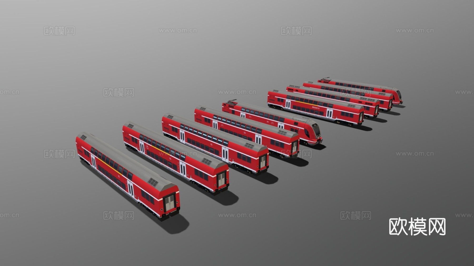 地铁 城轨 城际列车3d模型