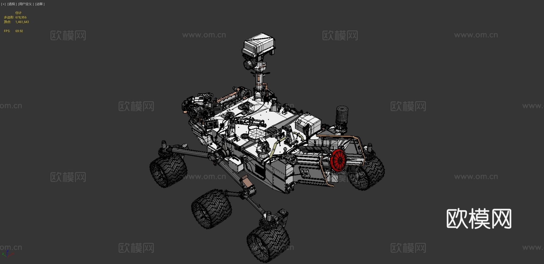 好奇号火星车3d模型