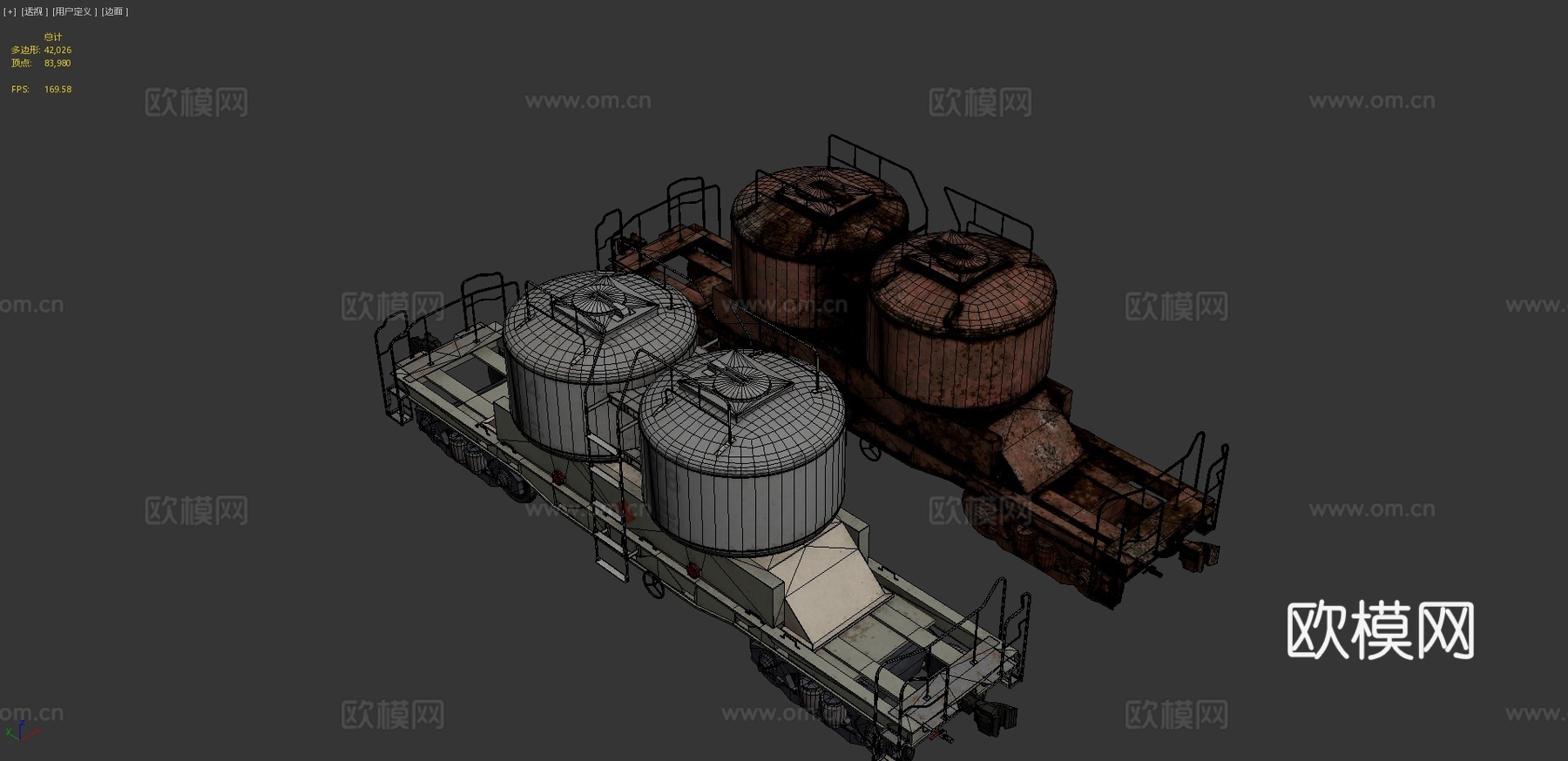 工业设备 油罐车3d模型