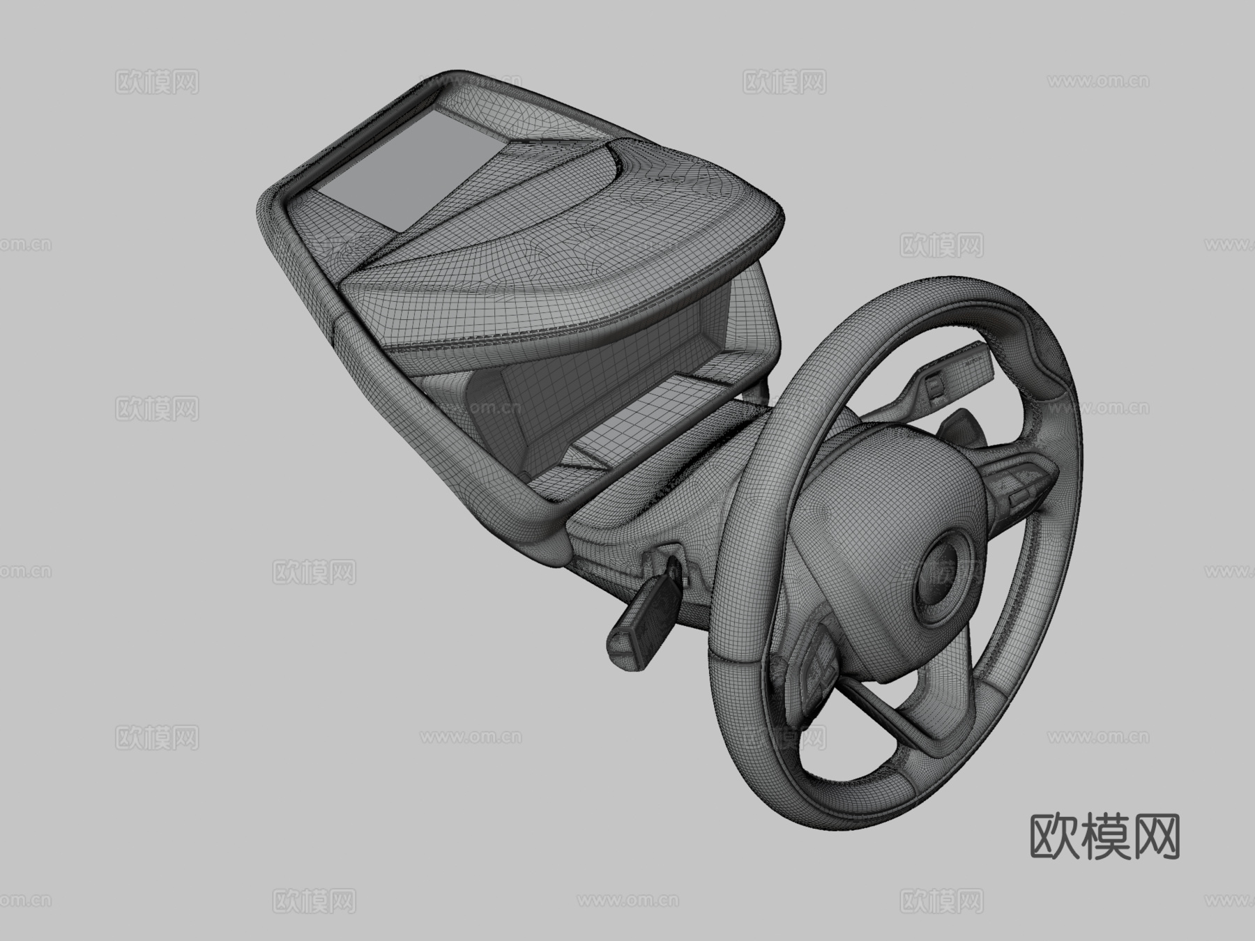 宝马方向盘3d模型