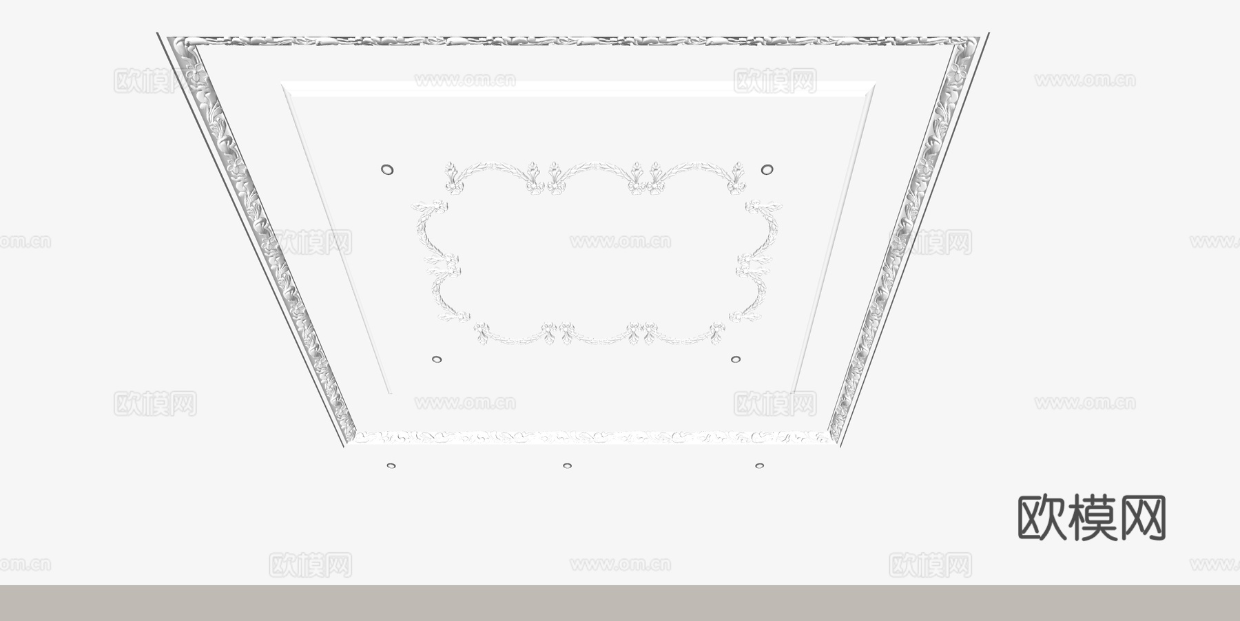 欧式天花吊顶su模型