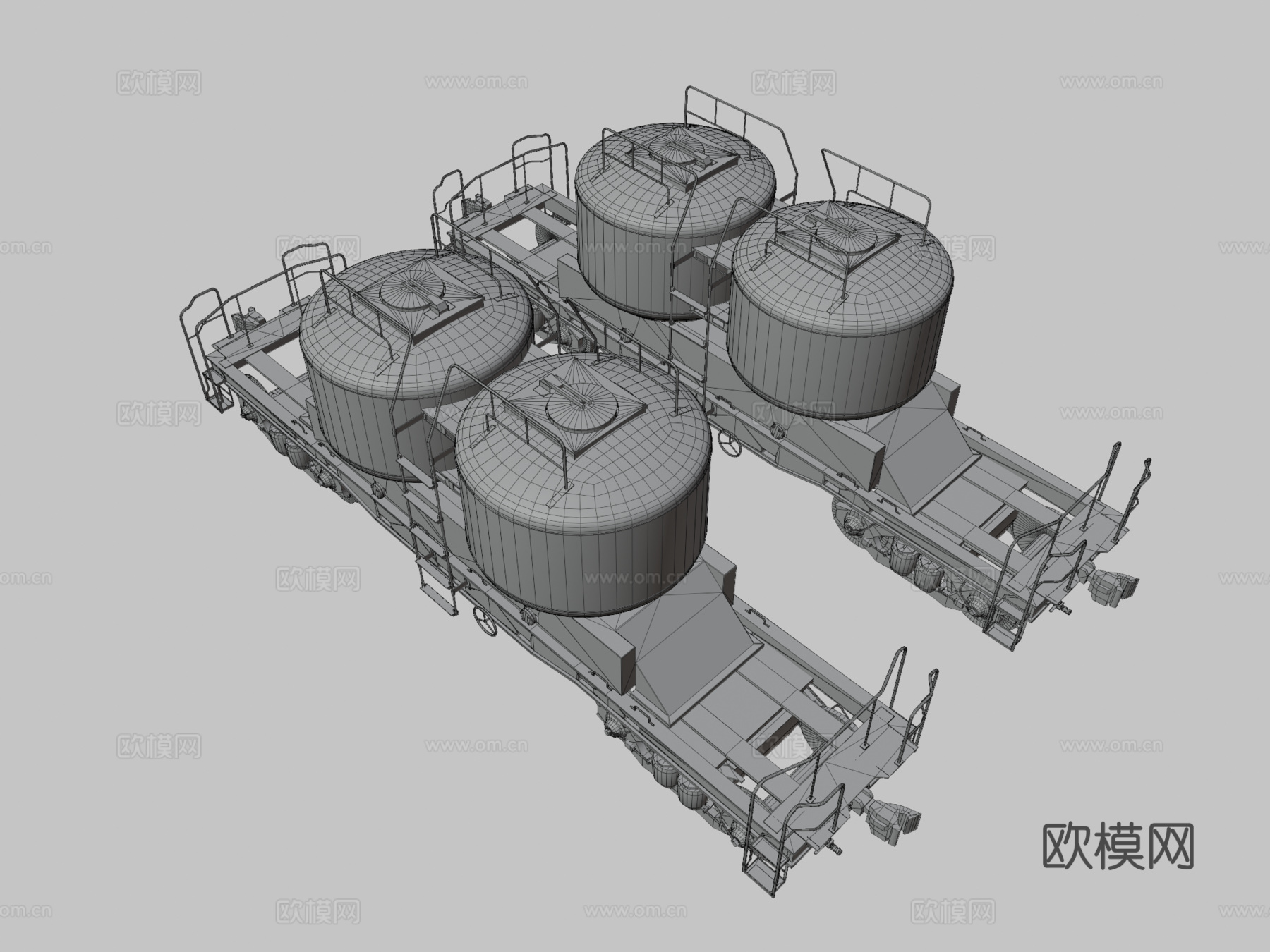 工业设备 油罐车3d模型