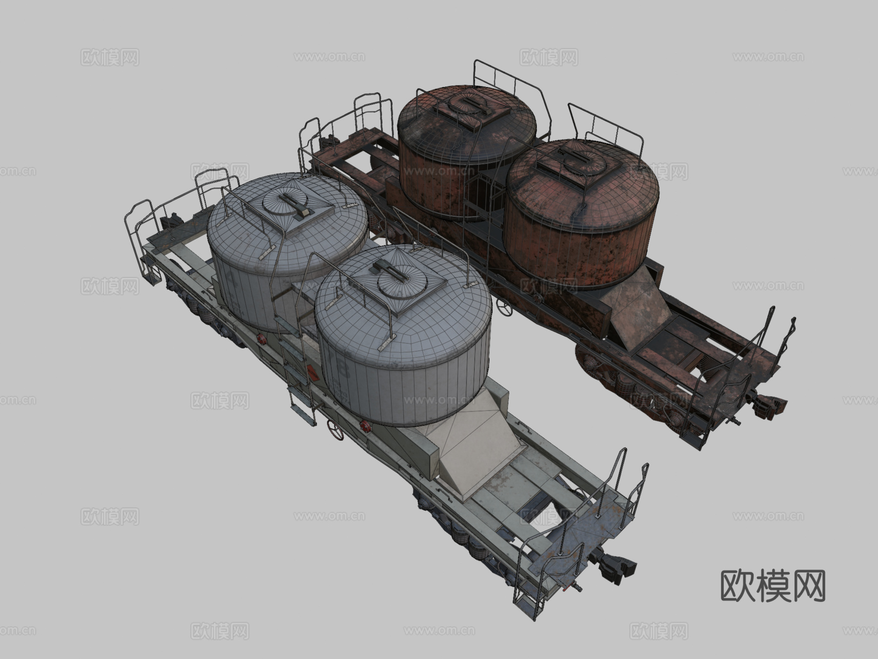 工业设备 油罐车3d模型