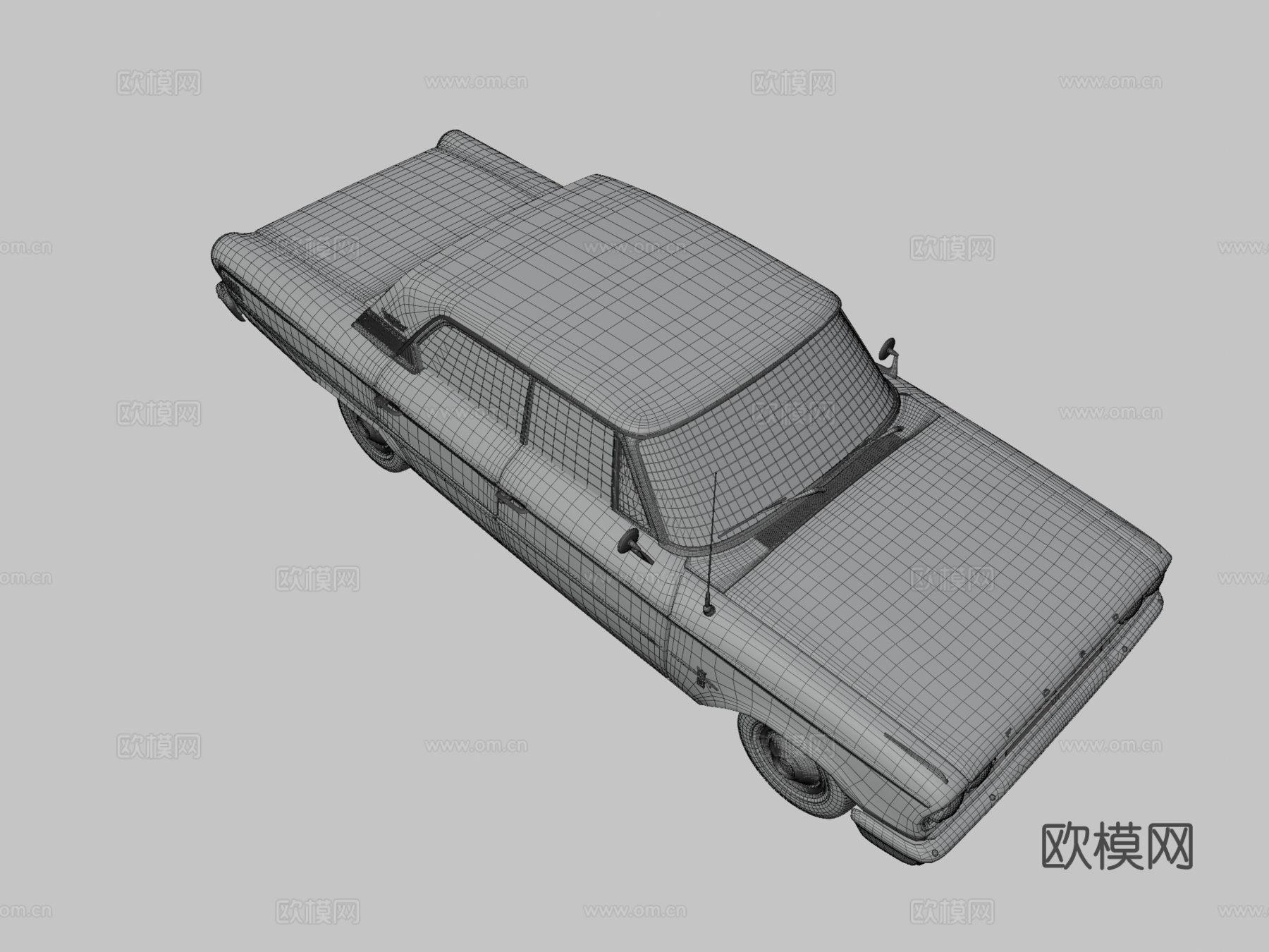 福特银河黑色汽车3d模型