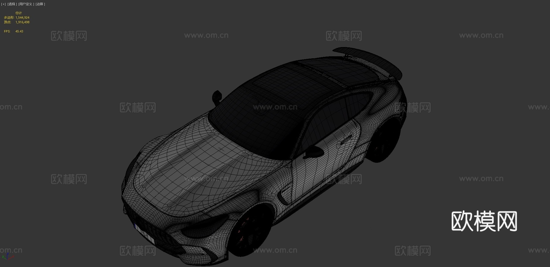 双门跑车3d模型