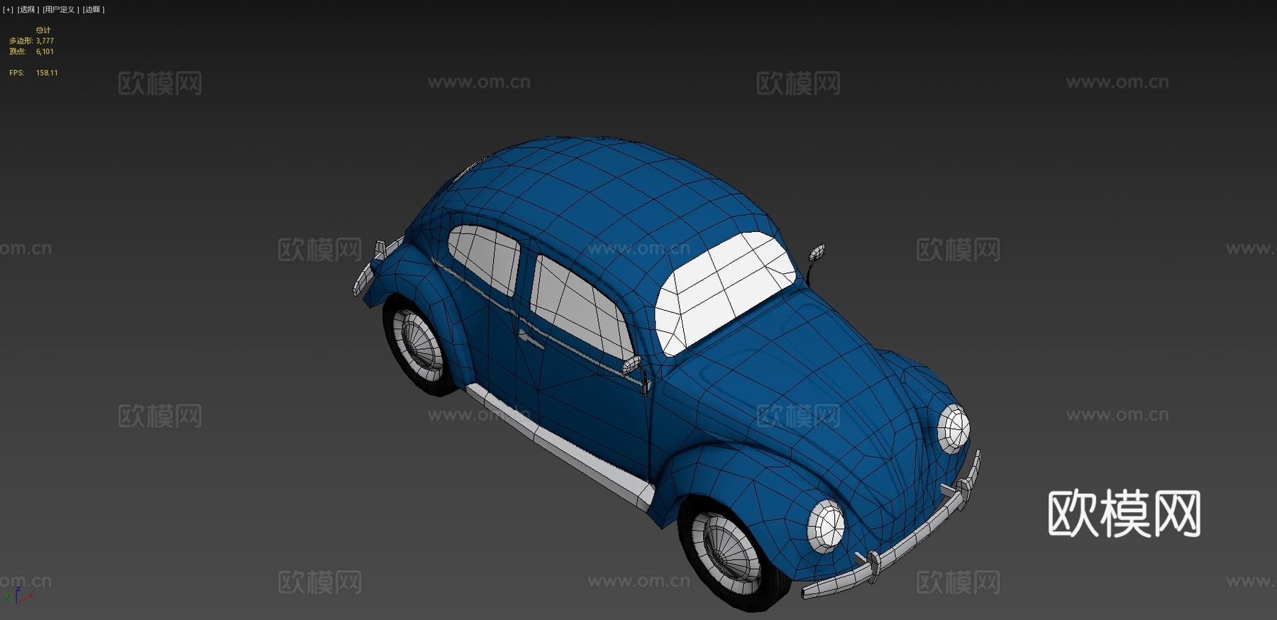 大众甲壳虫汽车3d模型