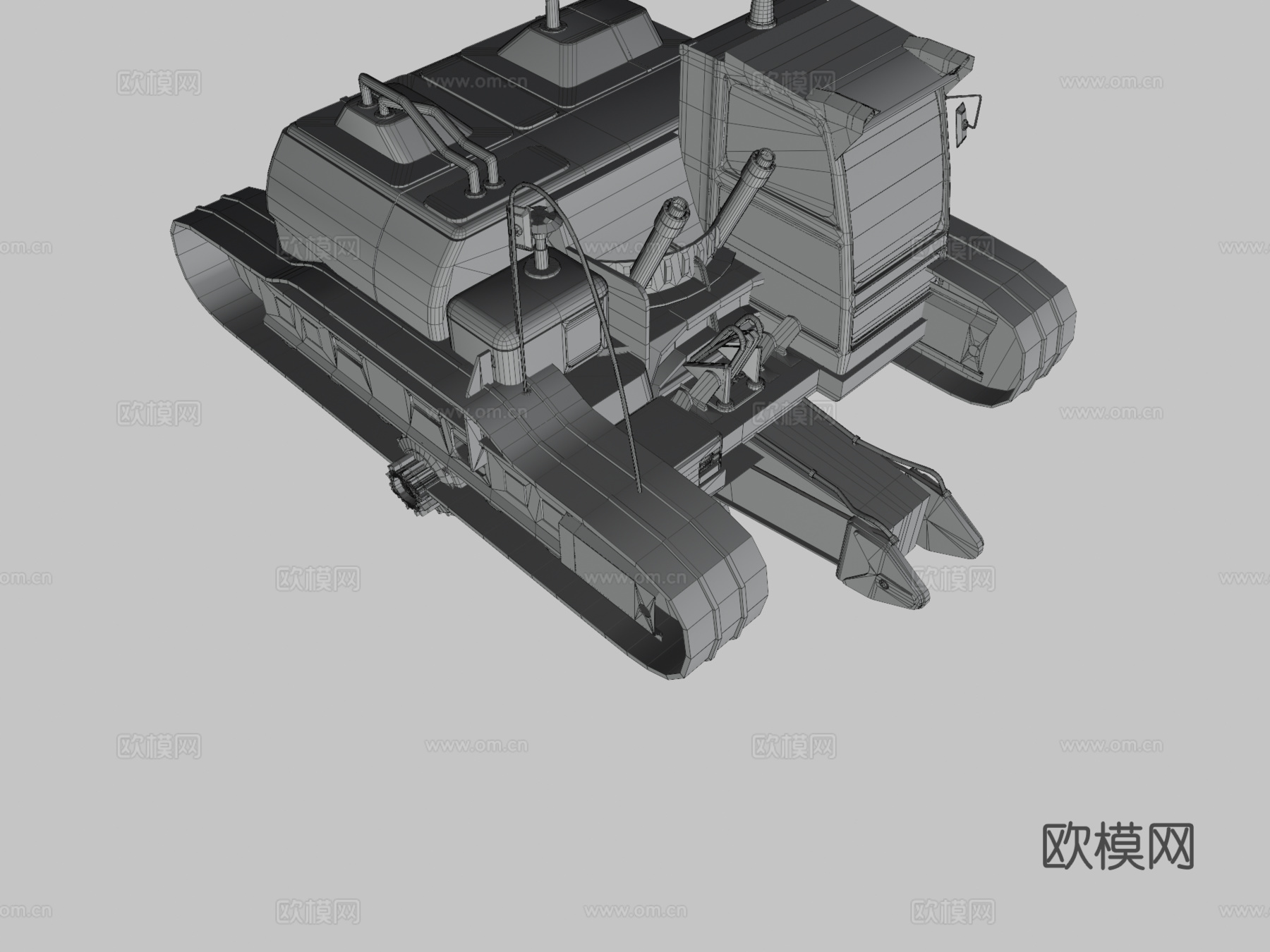 挖掘机 起重机3d模型