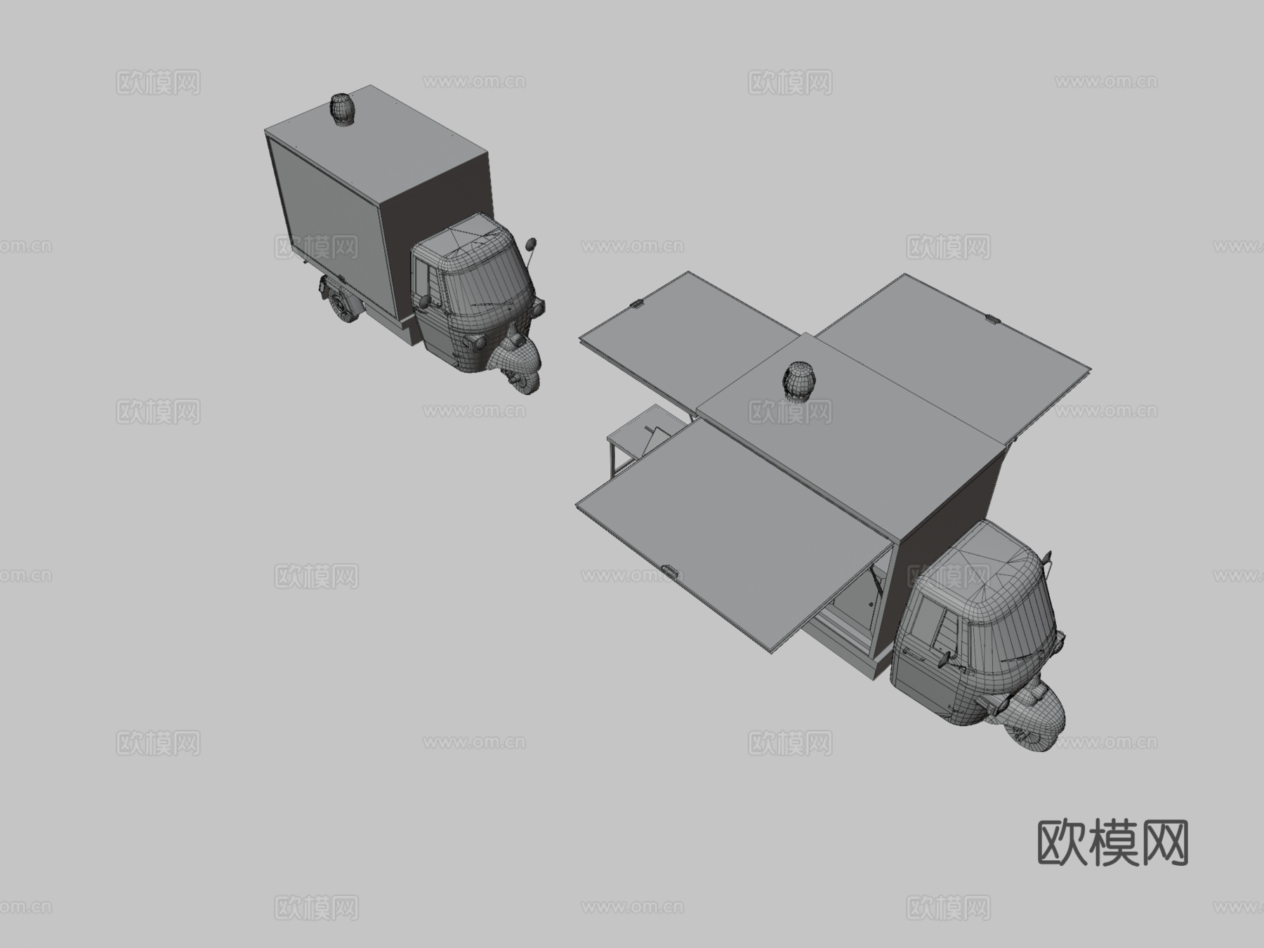 食品卡车3d模型