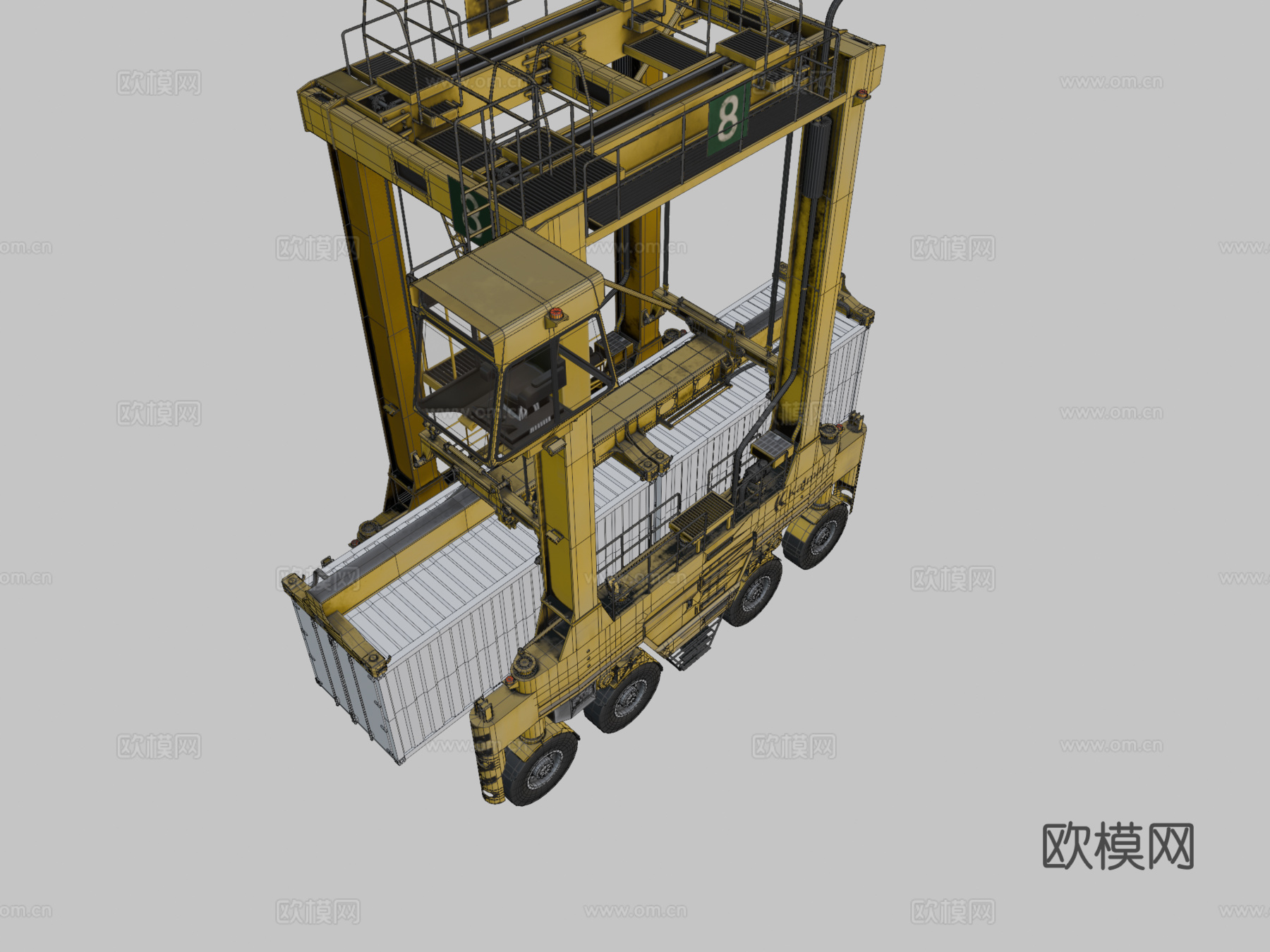 起重机 塔吊 搬运车3d模型