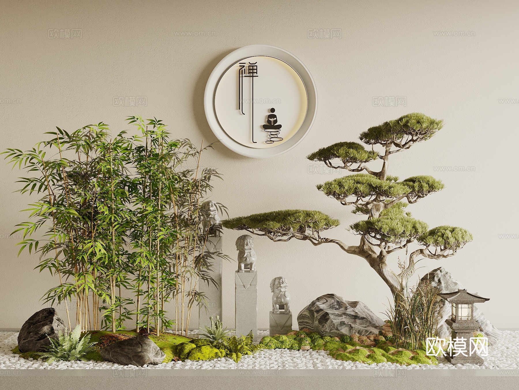 室内景观 植物造景 竹子 景观树3d模型