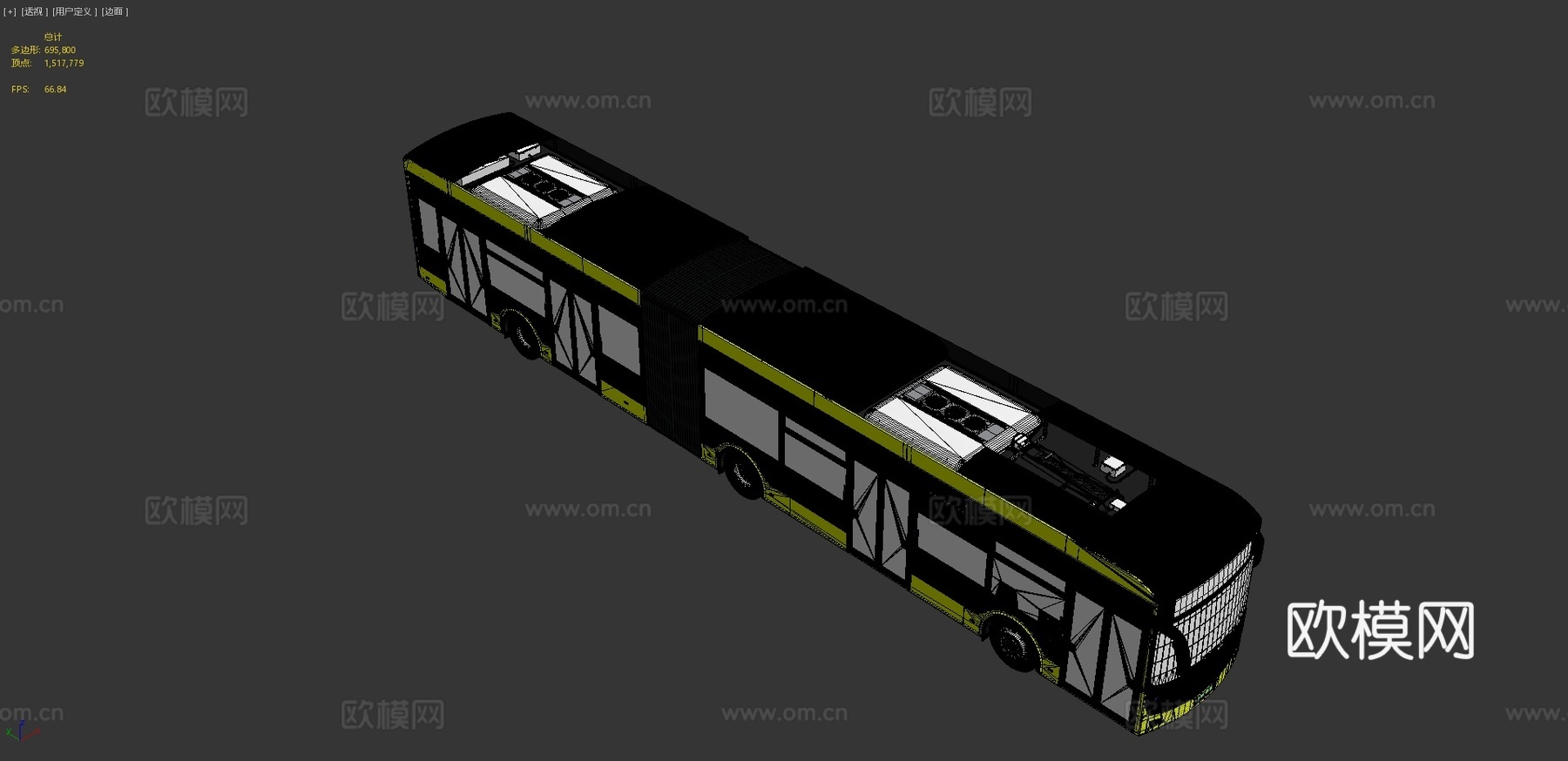 城市巴士 公交车 大巴3d模型