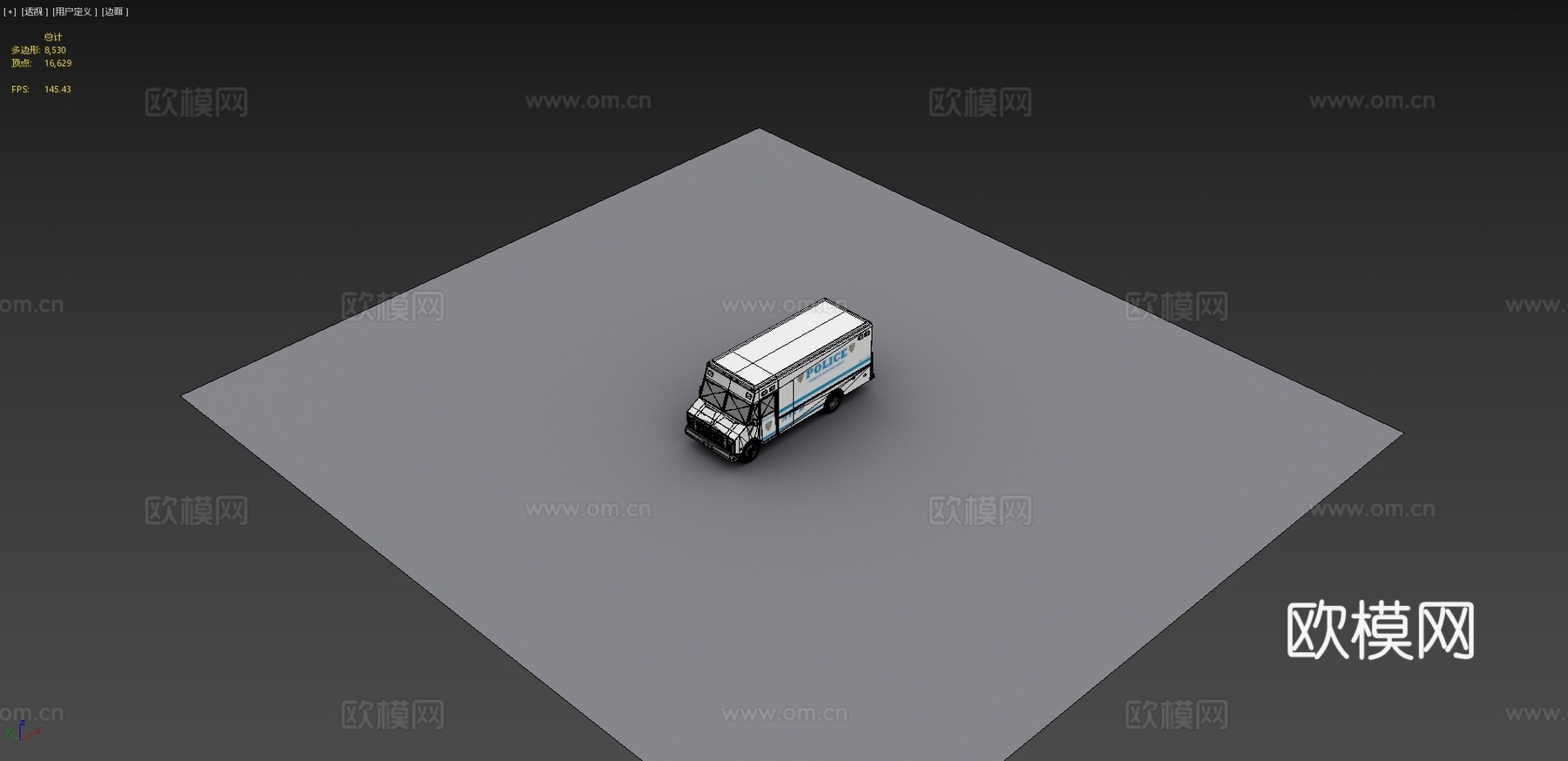 汽车 警车3d模型