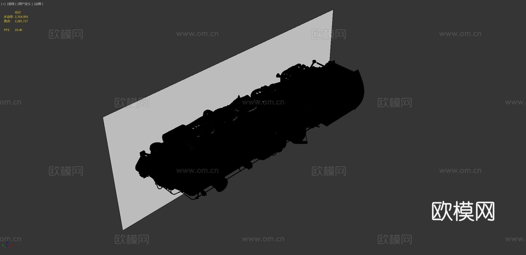 蒸汽火车3d模型