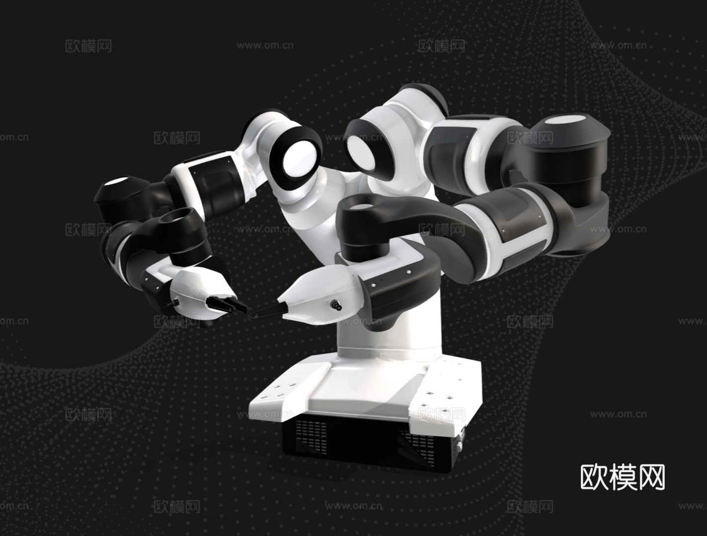 工业机械臂 智能工作台su模型下载（渲染图2）