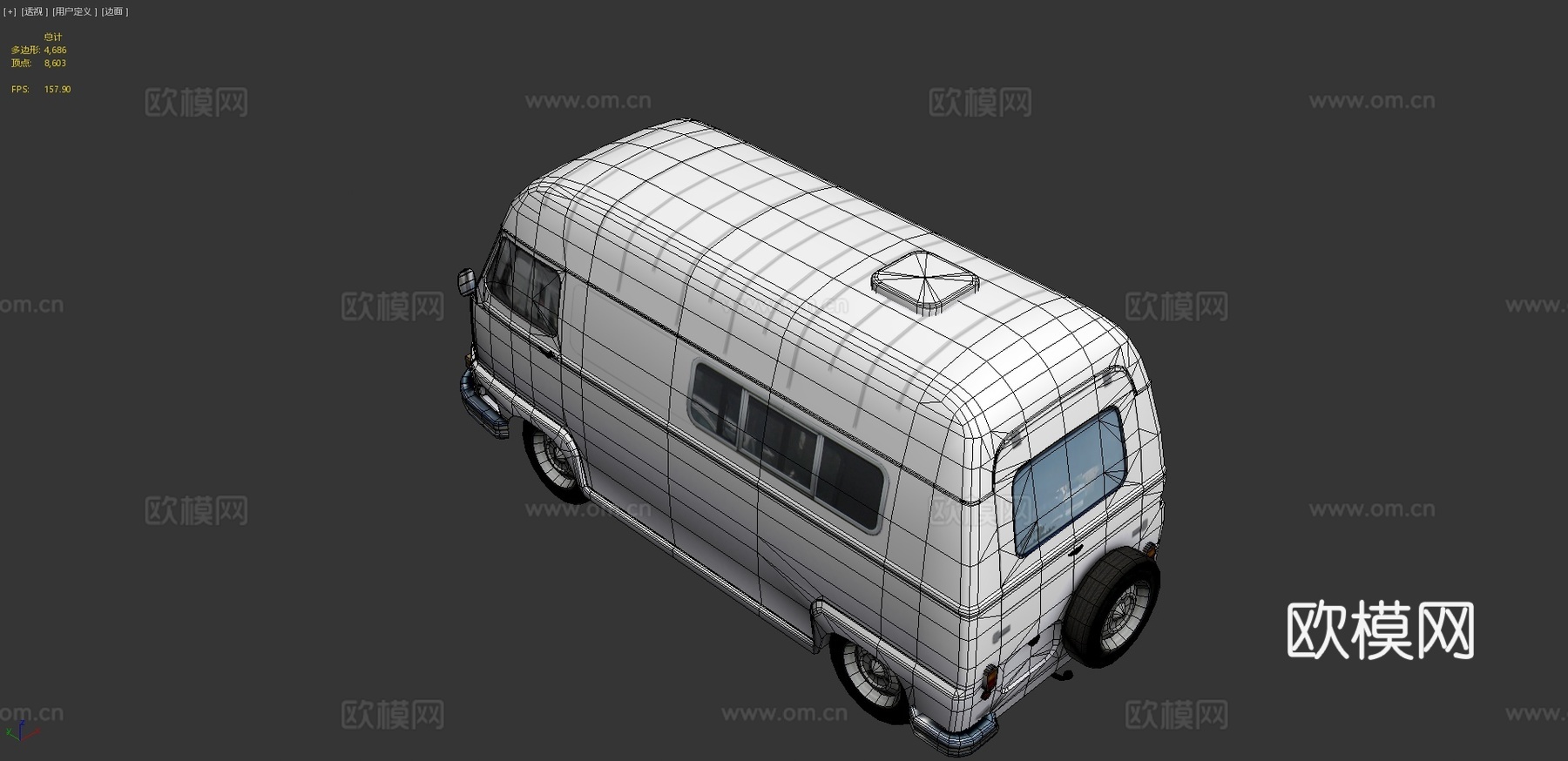 雷诺汽车 货车3d模型