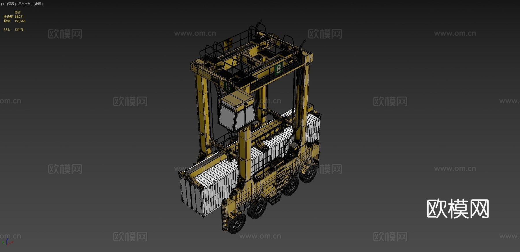 起重机 塔吊 搬运车3d模型