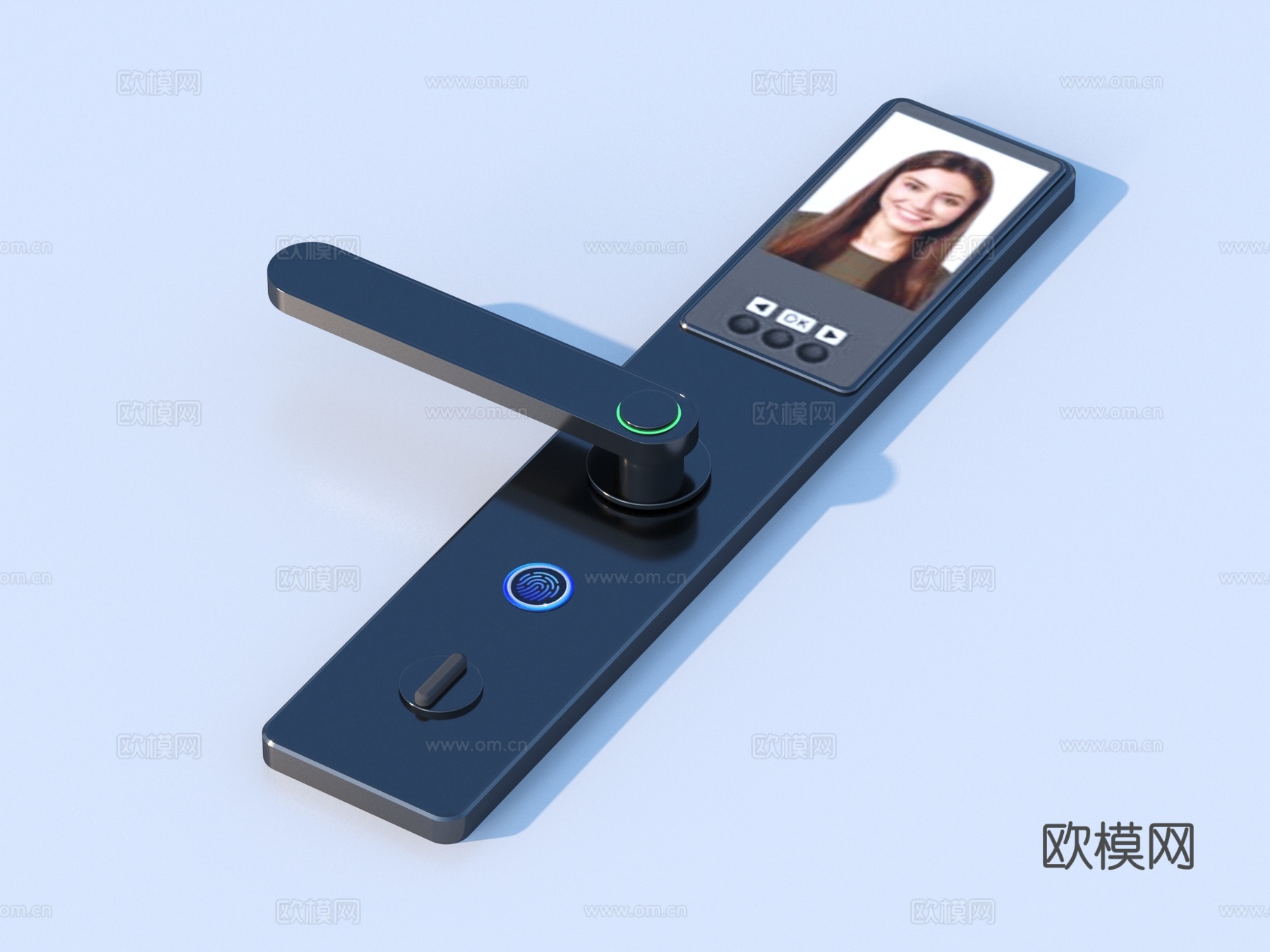 智能锁 指纹锁 密码锁3d模型